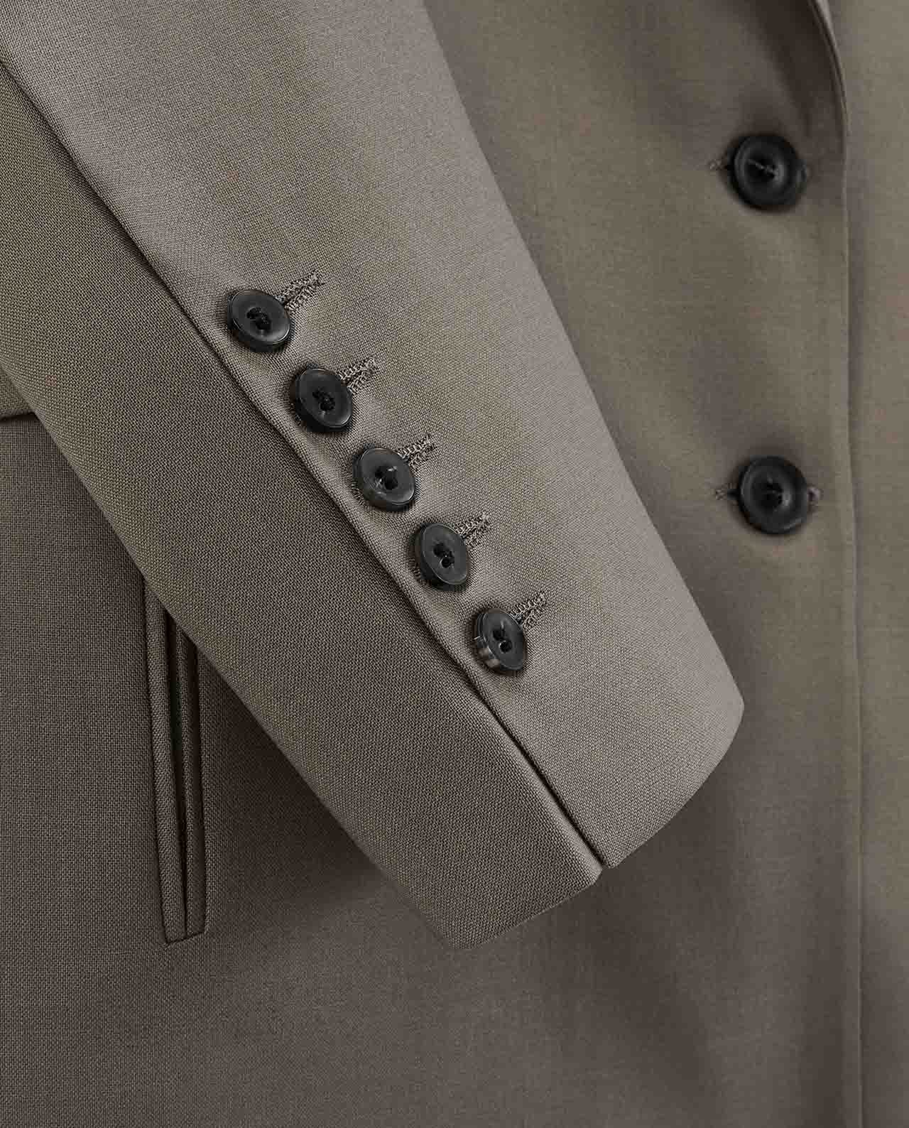 marché commun blazer en laine vierge stone noyoco