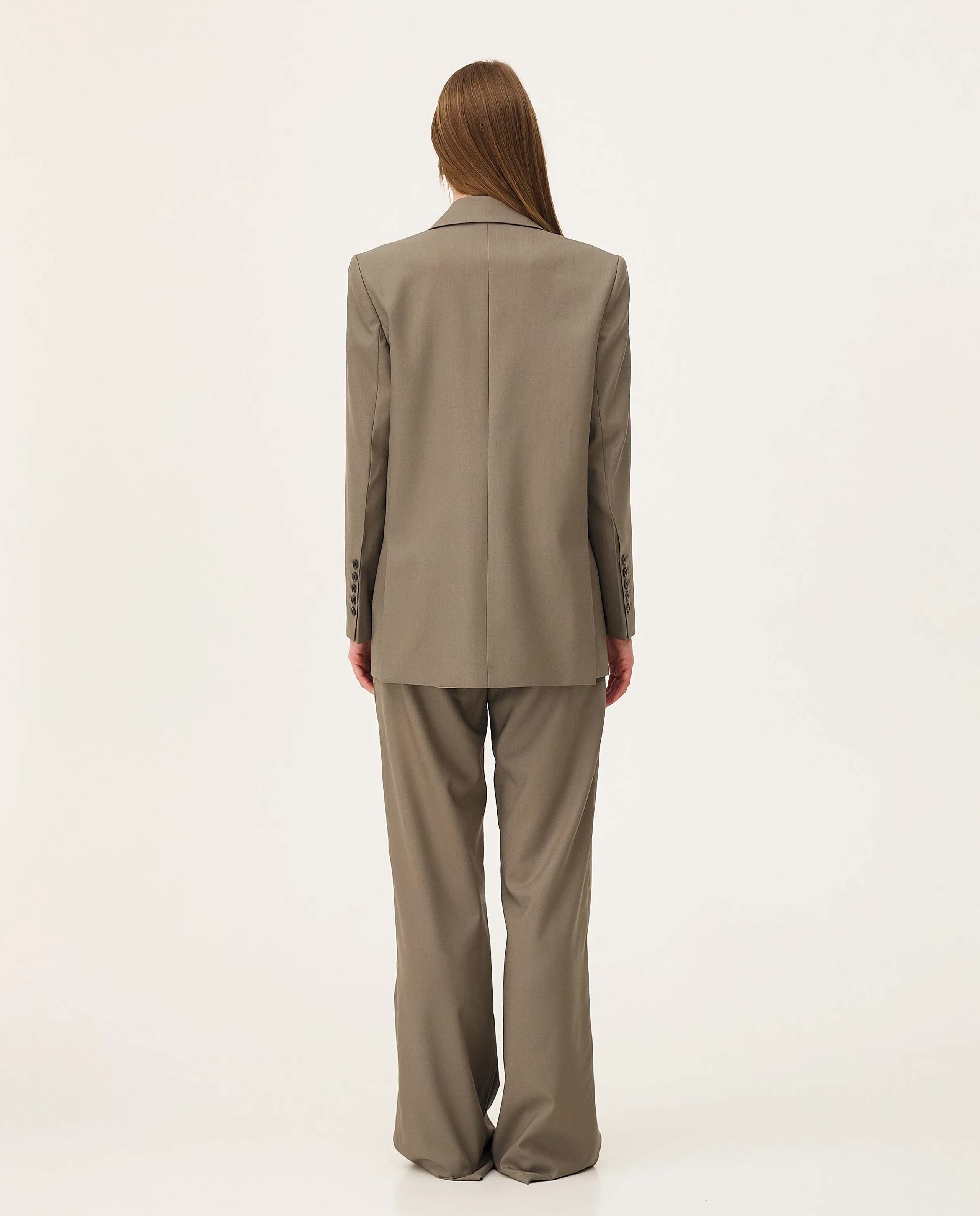 marché commun blazer en laine vierge stone noyoco