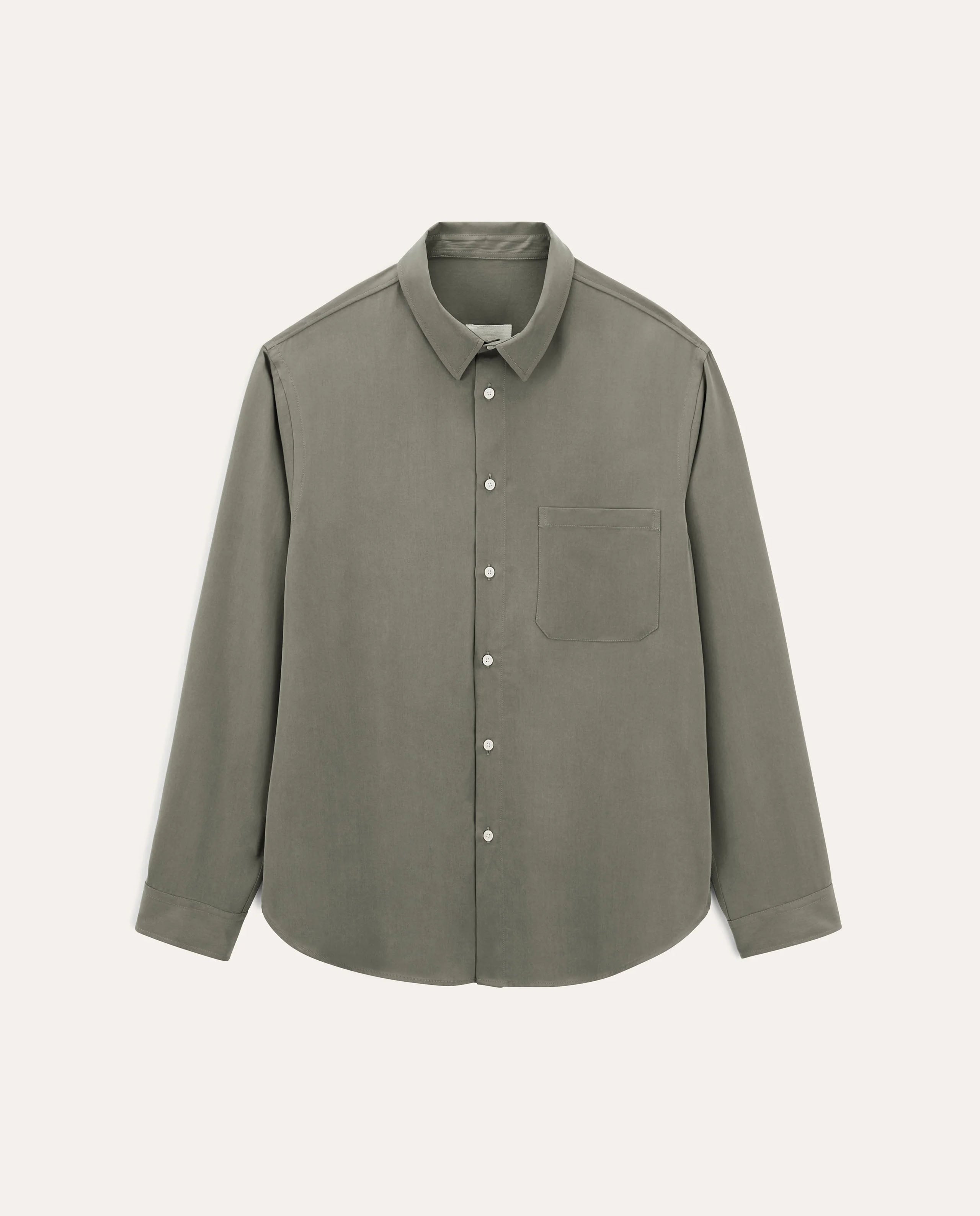 marché commun chemise en lyocel vert kaki noyoco