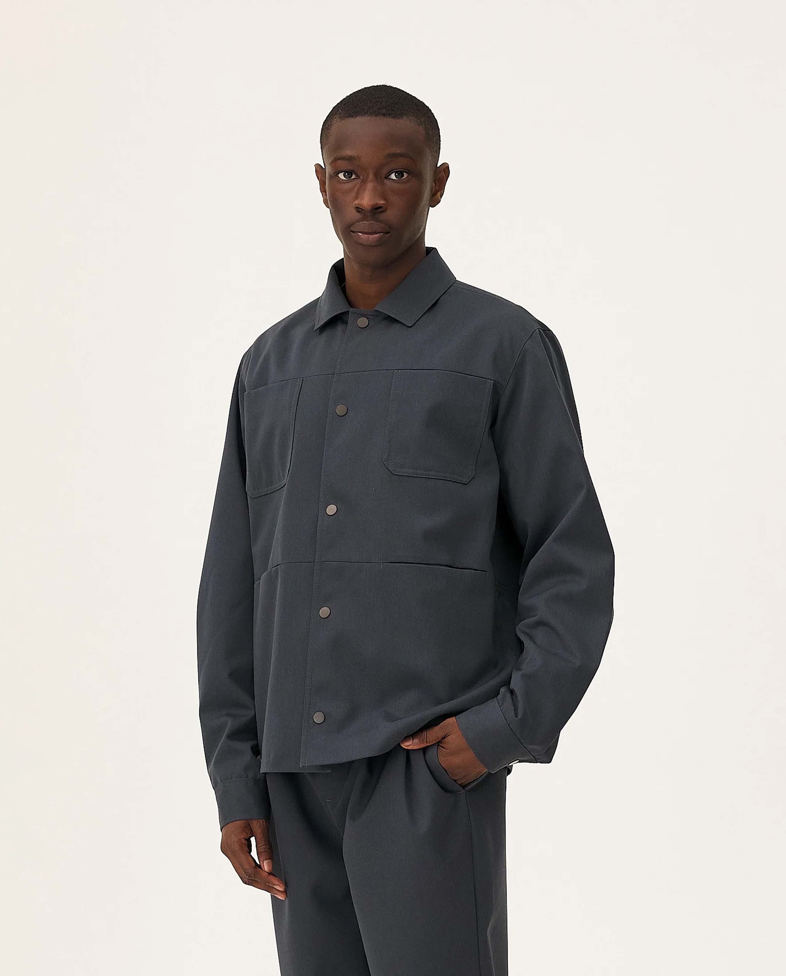 marché commun veste de travail bleu carbone noyoco