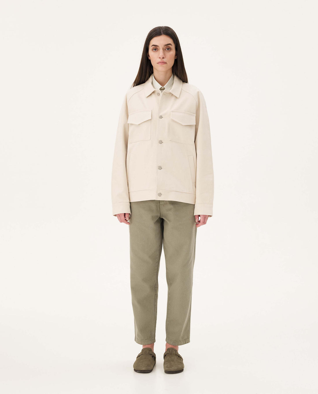 Marché Commun veste ranglan en coton bio femme écru Noyoco