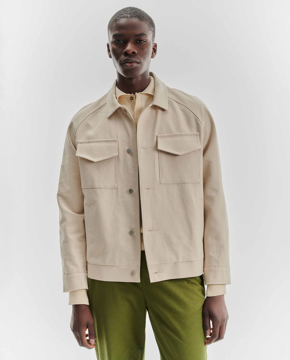 Marché Commun veste ranglan en coton bio homme écru Noyoco