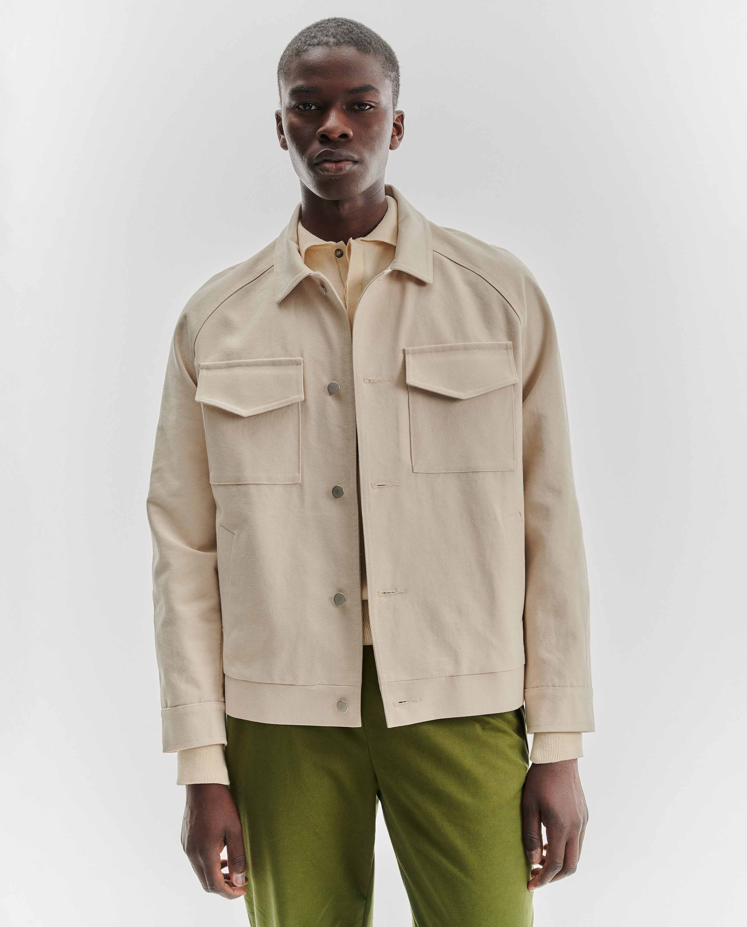 Marché Commun veste ranglan en coton bio homme écru Noyoco