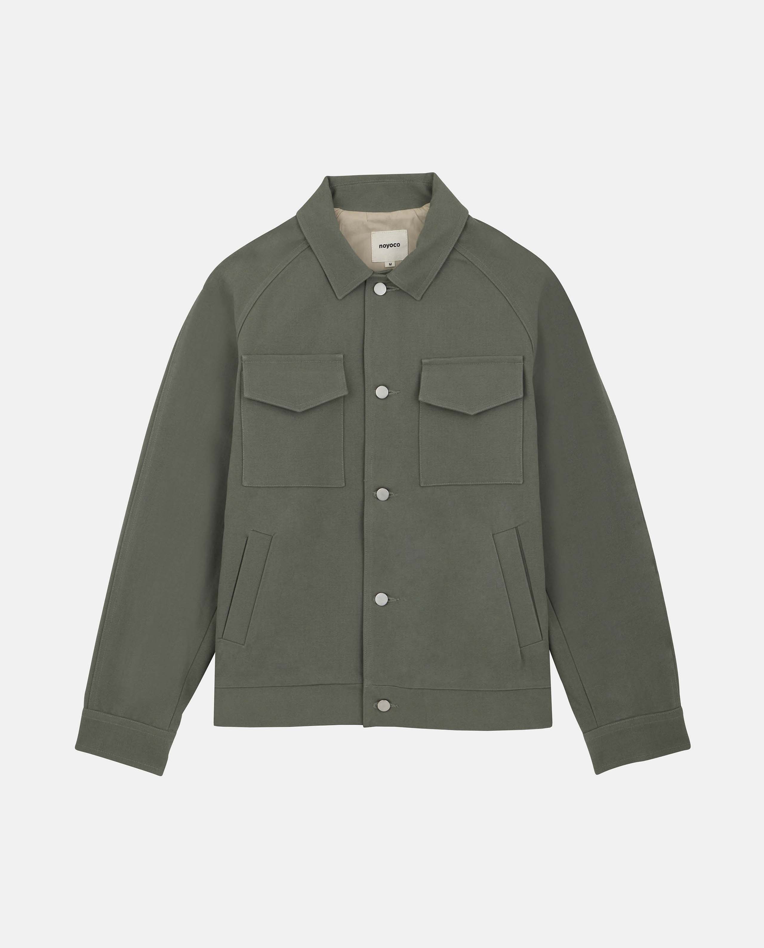 Marché Commun veste ranglan en coton bio femme kaki Noyoco
