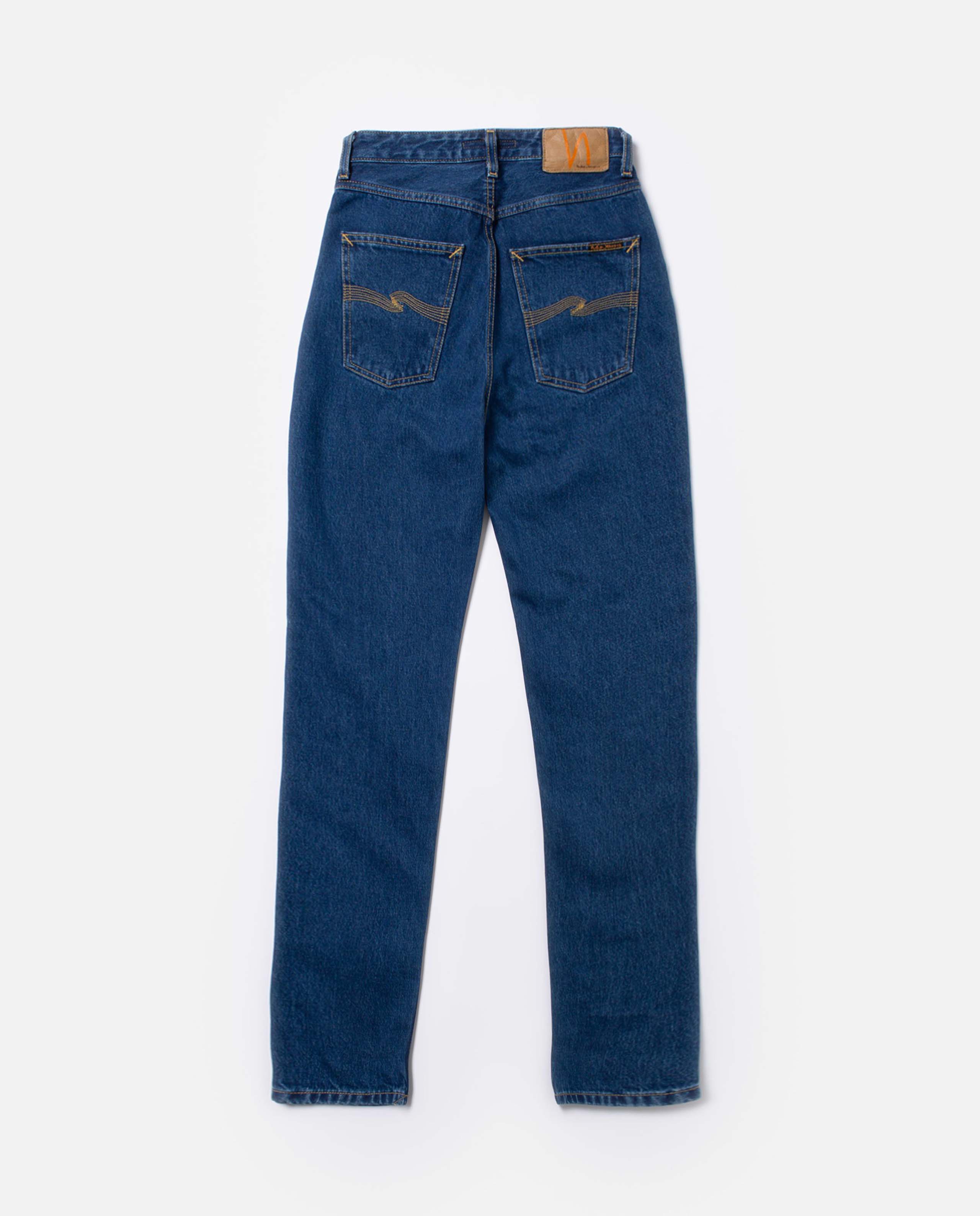 Marché commun jean droit en coton bio bleu nudie jeans