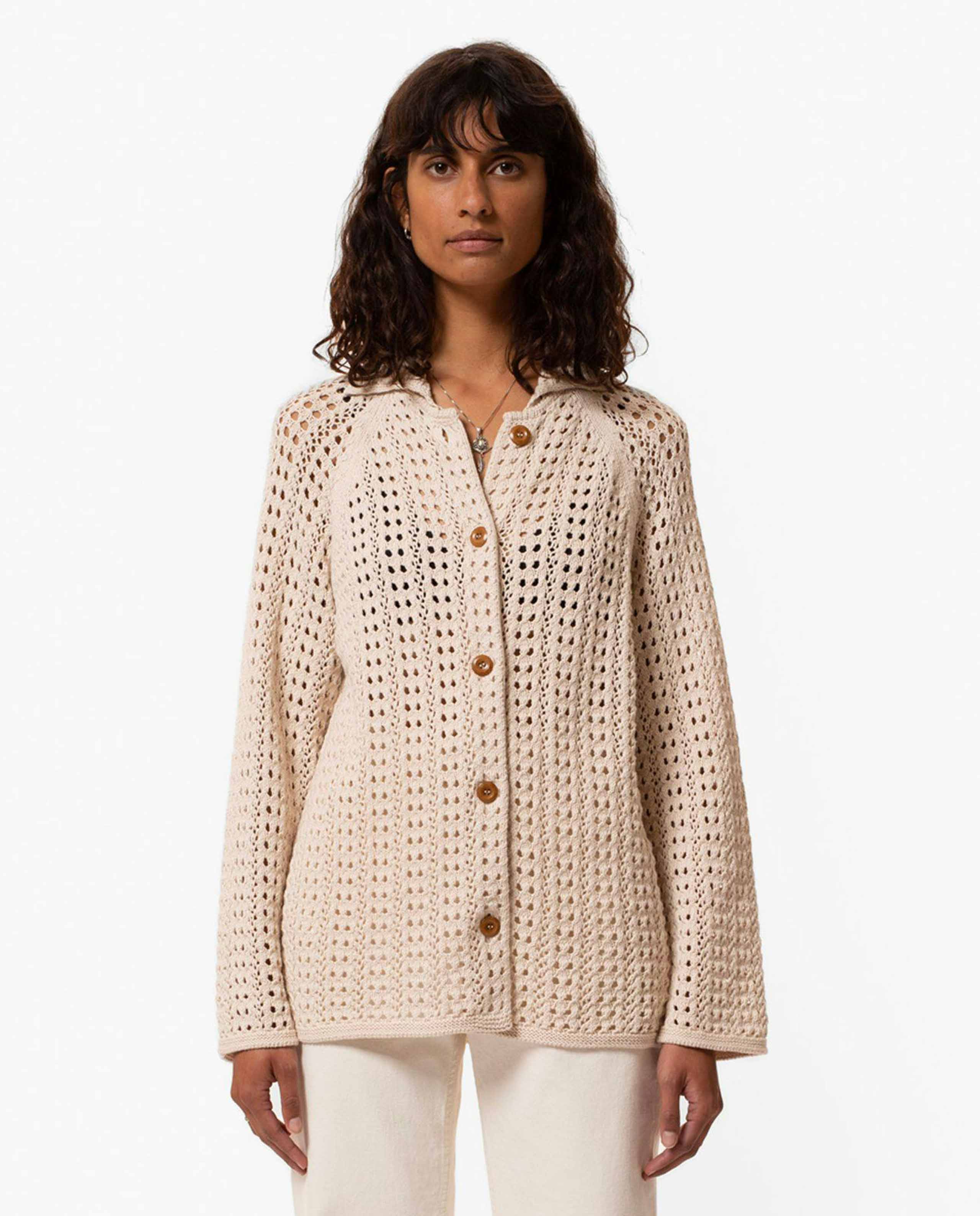 marché commun cardigan ajouré en coton bio nudie jeans