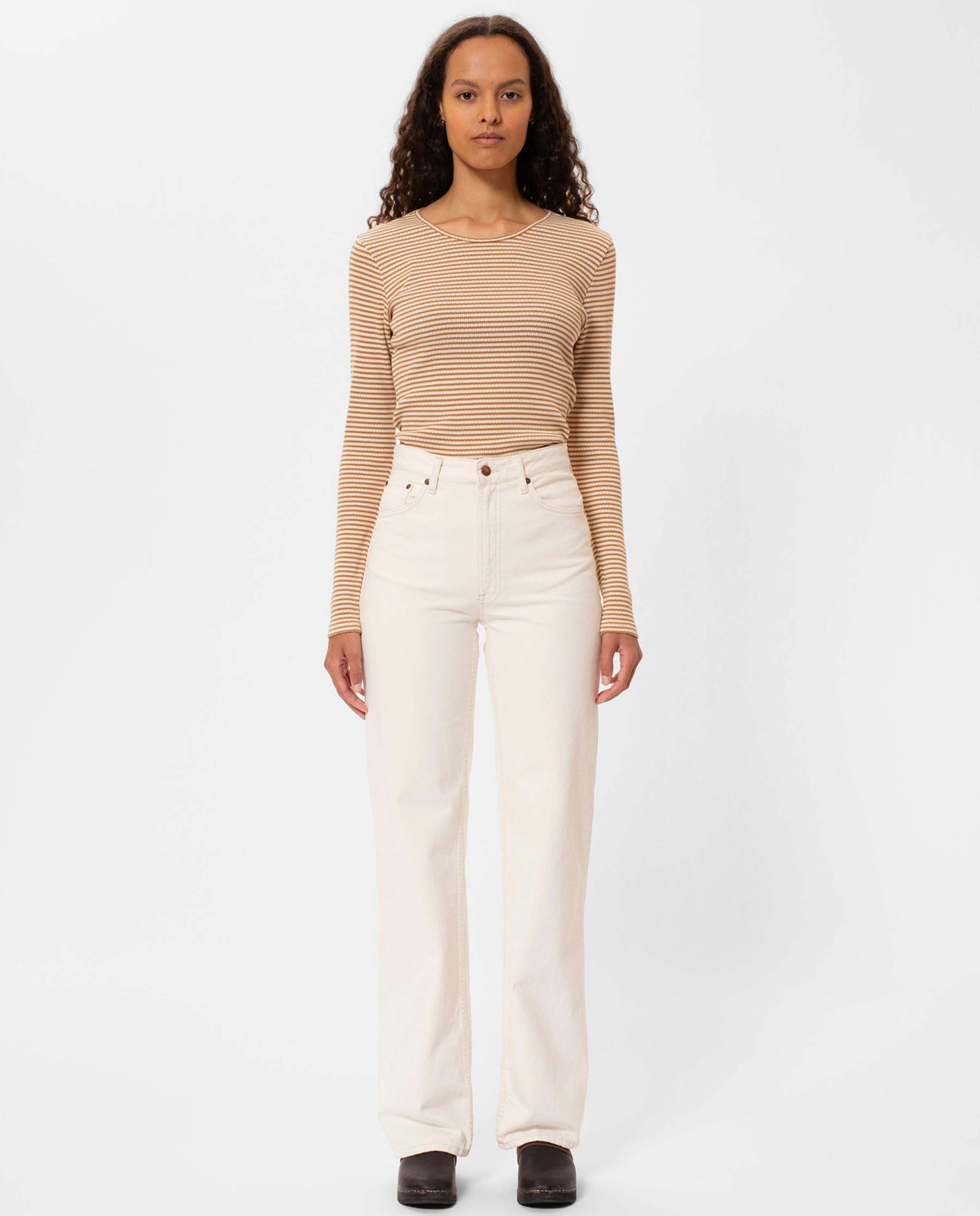 marché commun jean ample en coton bio coloris naturel nudie jeans