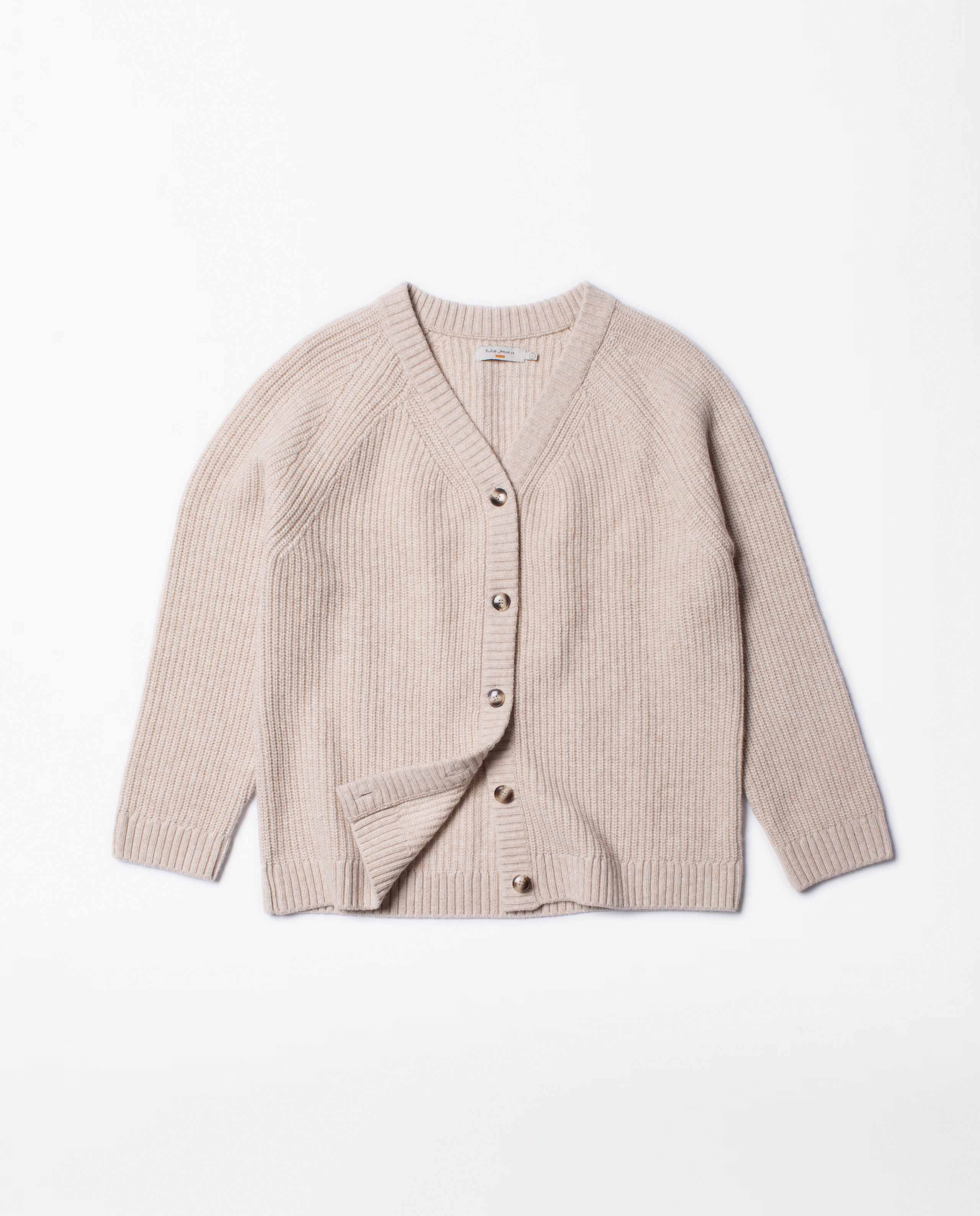 Marché Commun Nudie Jeans Cardigan en maille côtelé bio Kristina Oat