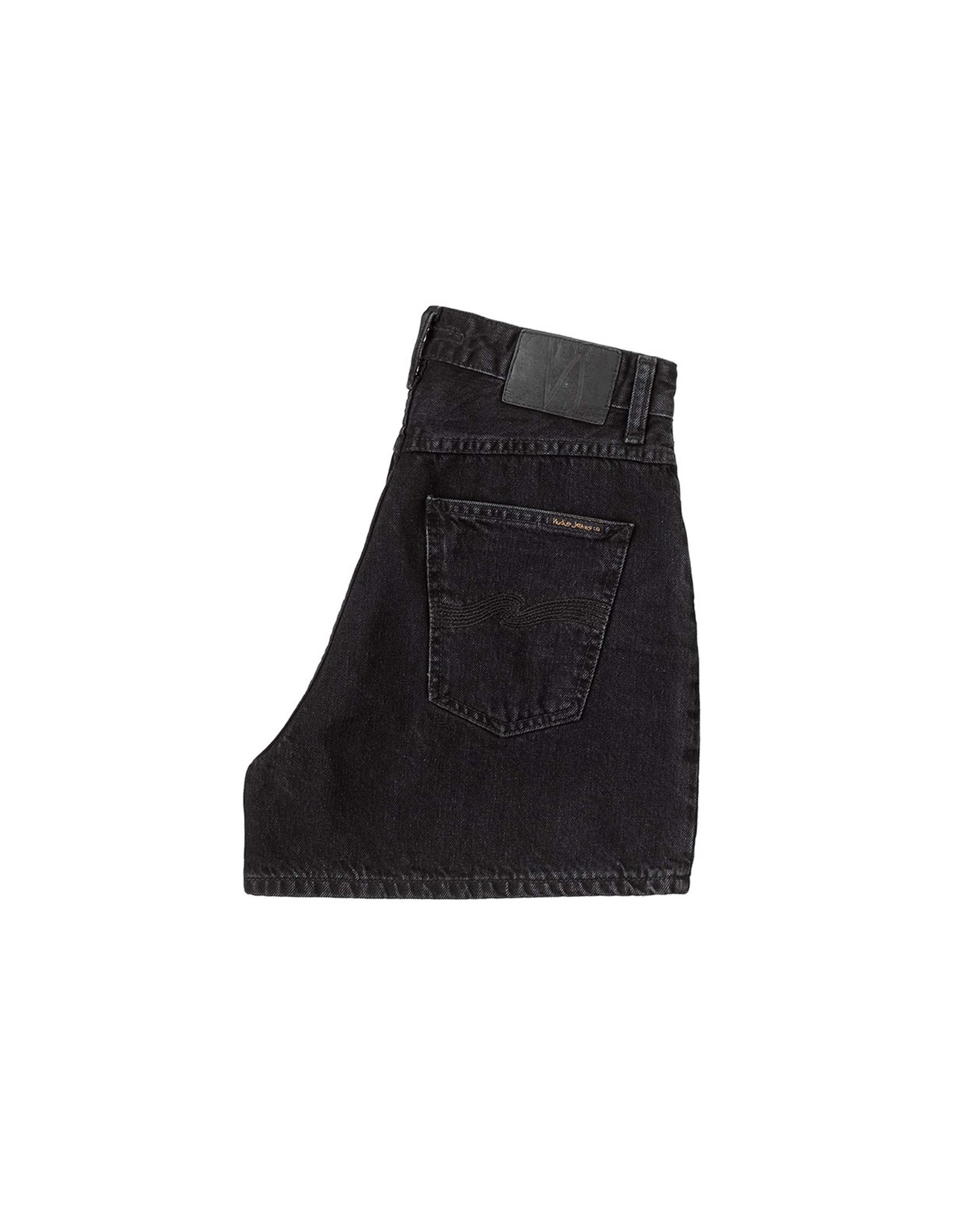 marché commun nudie jeans femme short jean denim maeve black sun