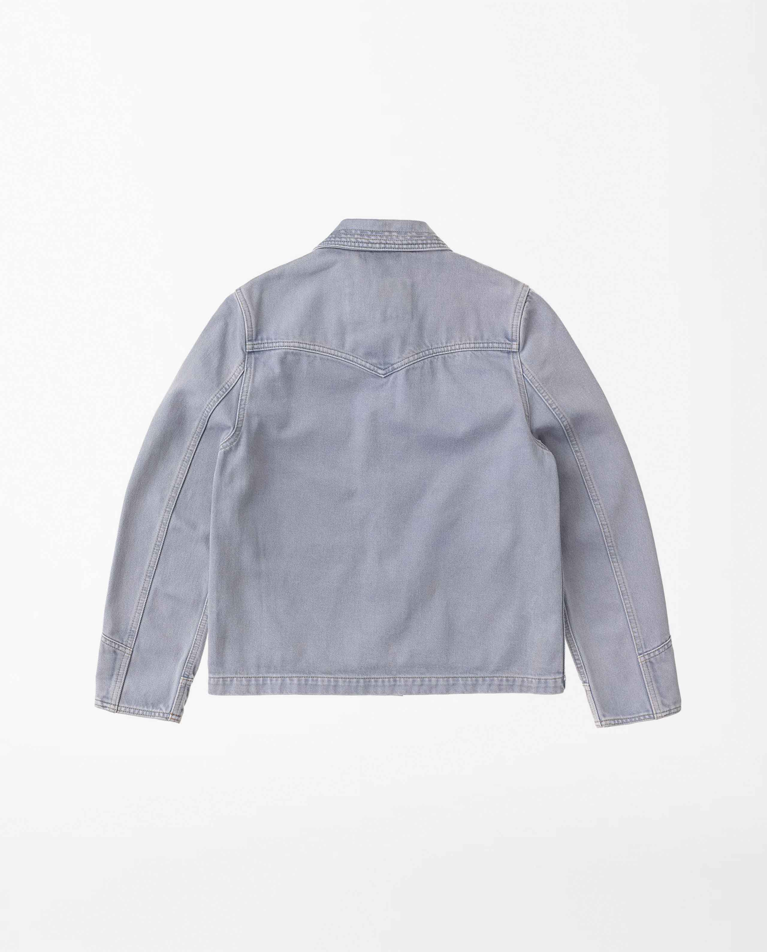 marché commun nudie jeans veste femme workwear denim biologique violet pastel