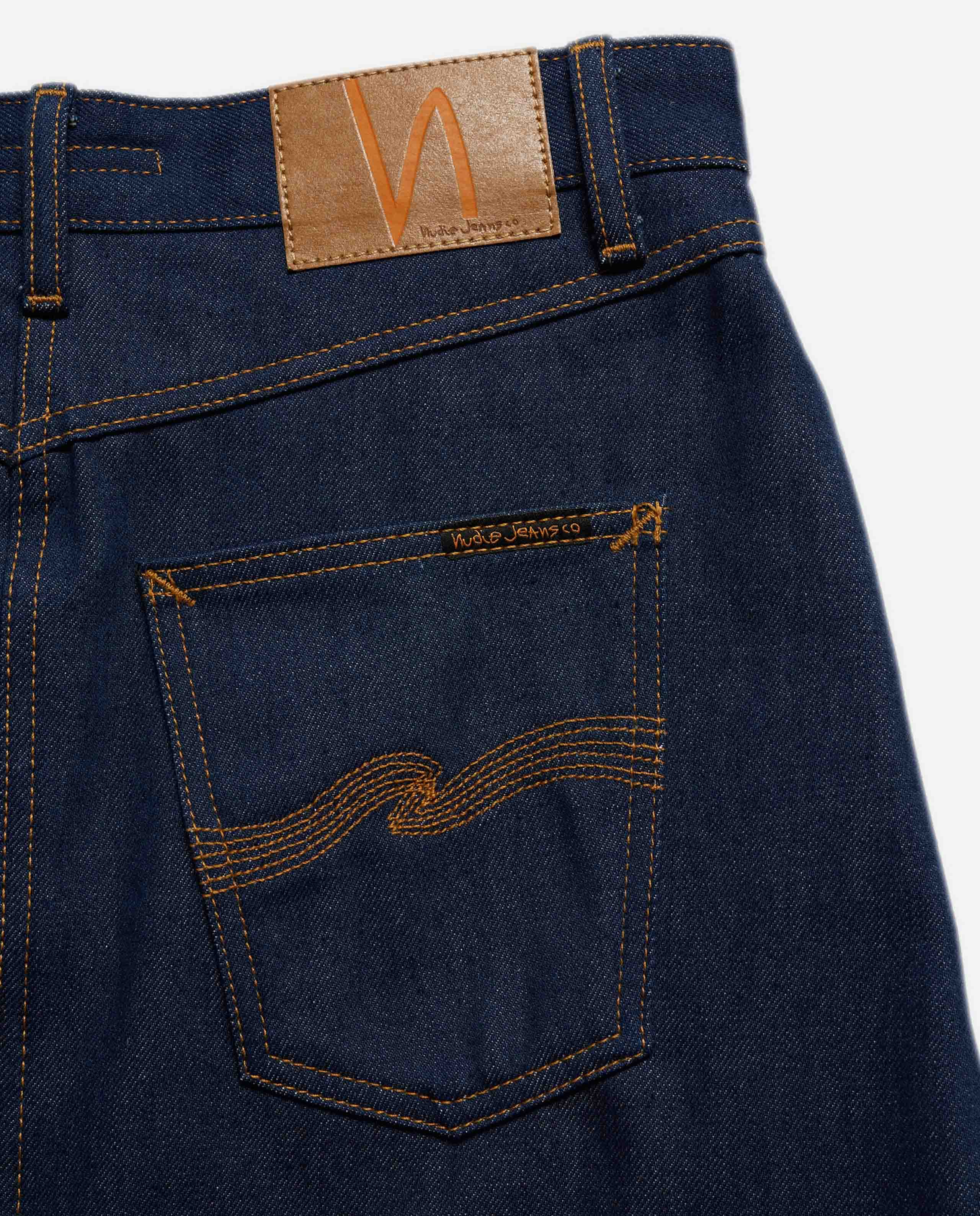 Jupe à surpiqûres en denim bio