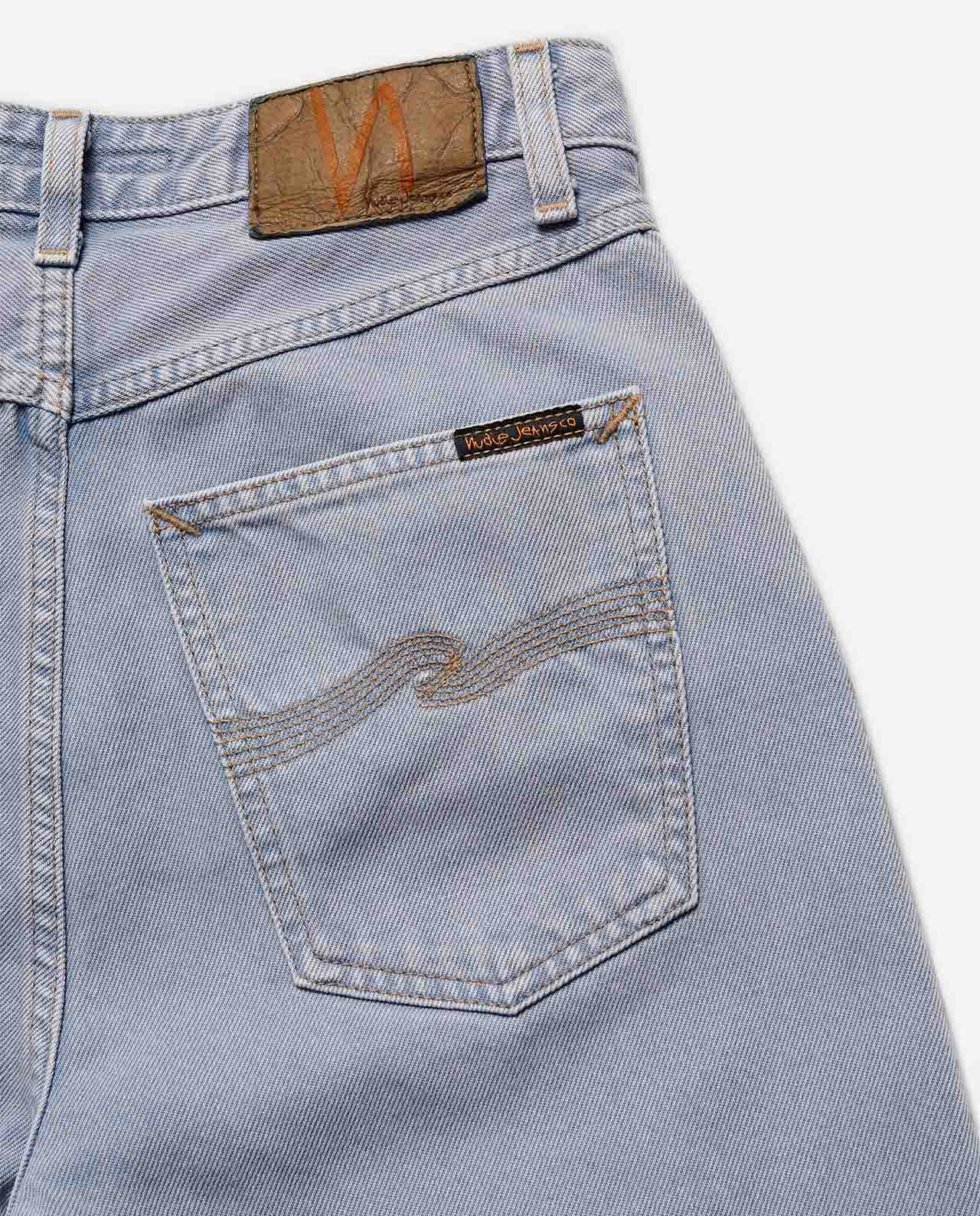 Marché Commun Jean droit en coton bio Lofty Lo Purple Mist Nudie Jeans