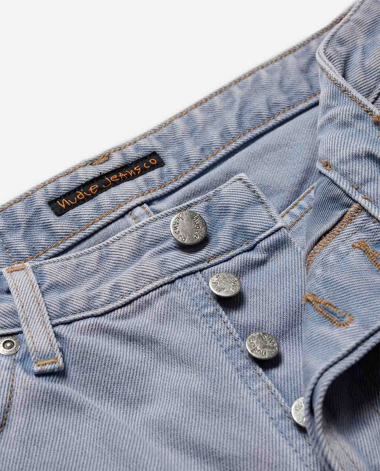 Marché Commun Jean droit en coton bio Lofty Lo Purple Mist Nudie Jeans