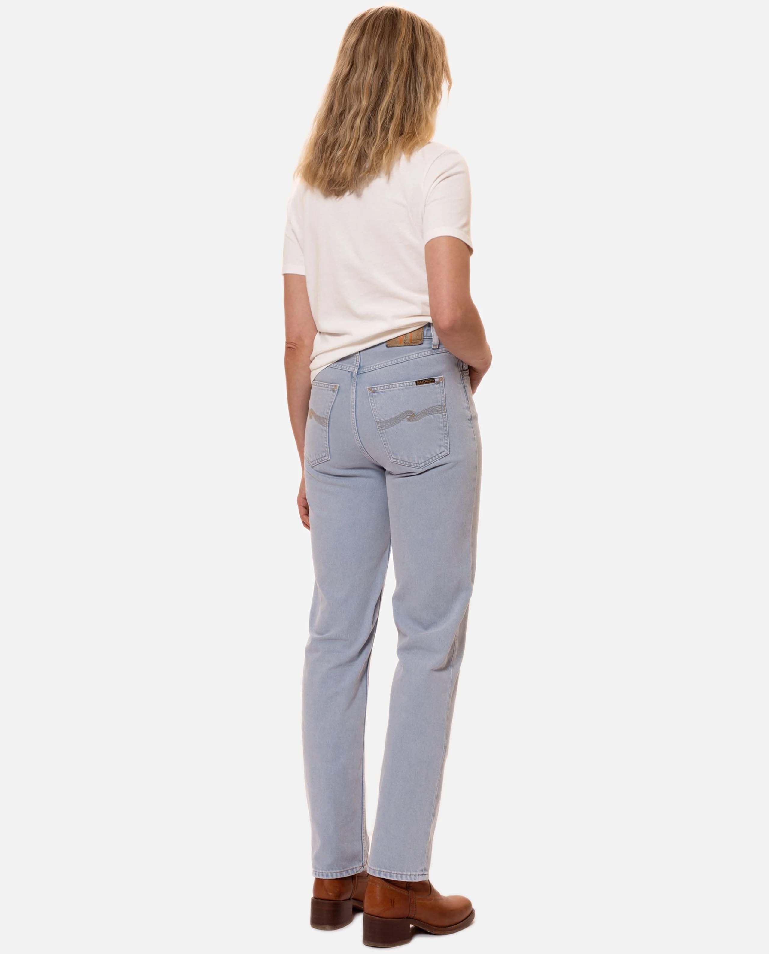 Marché Commun Jean droit en coton bio Lofty Lo Purple Mist Nudie Jeans