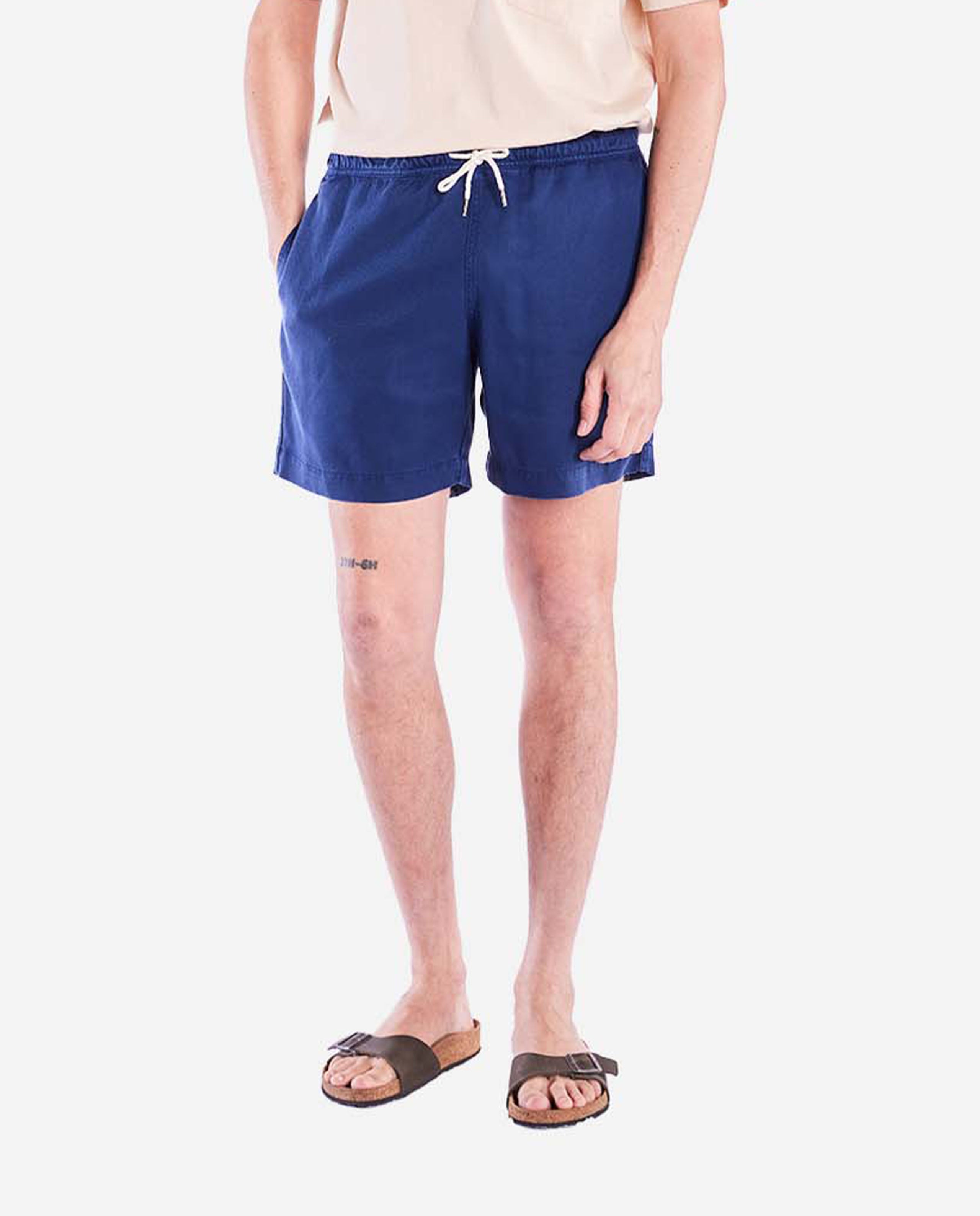 marché commun short en tencel bleu outremer olow