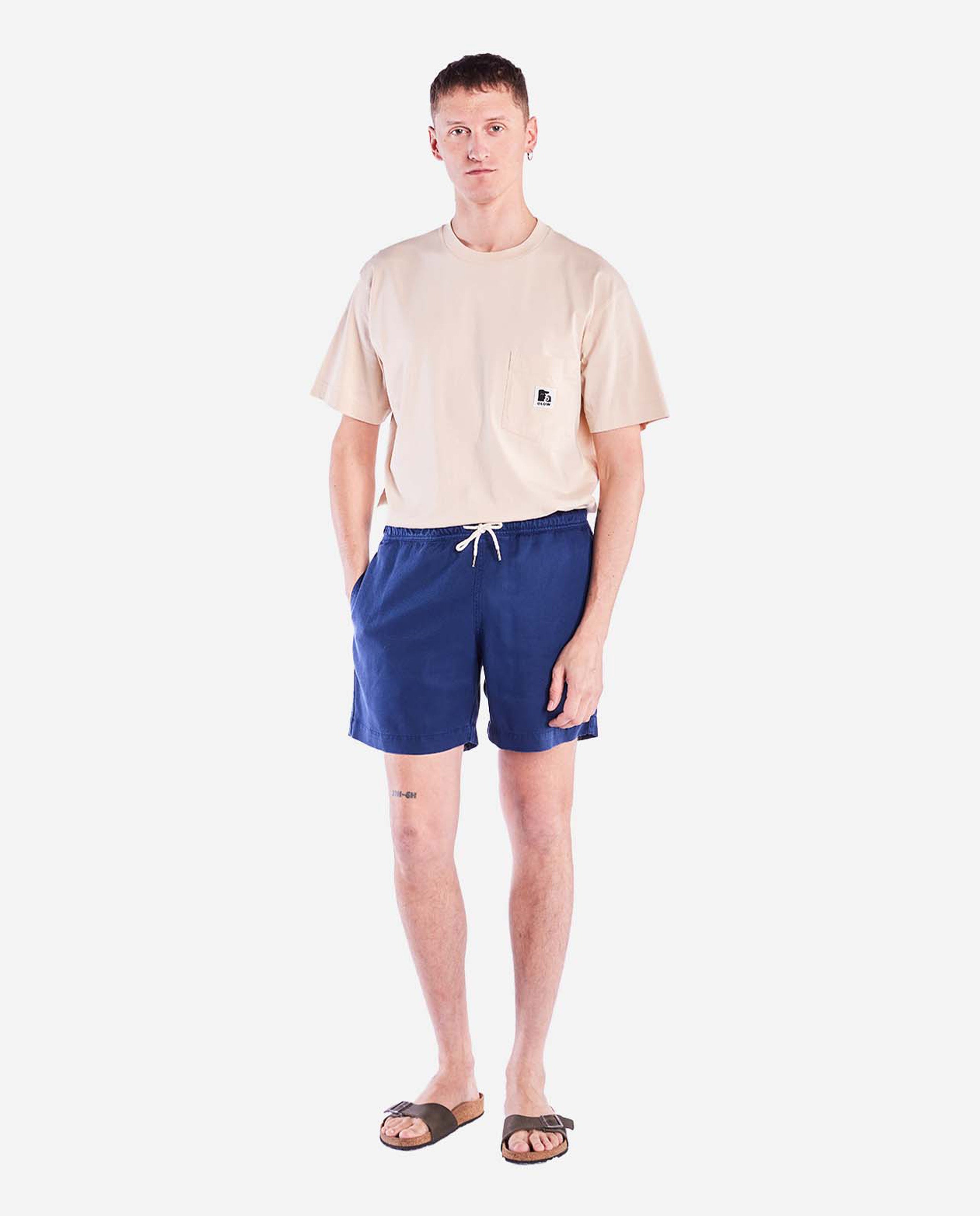 marché commun short en tencel bleu outremer olow