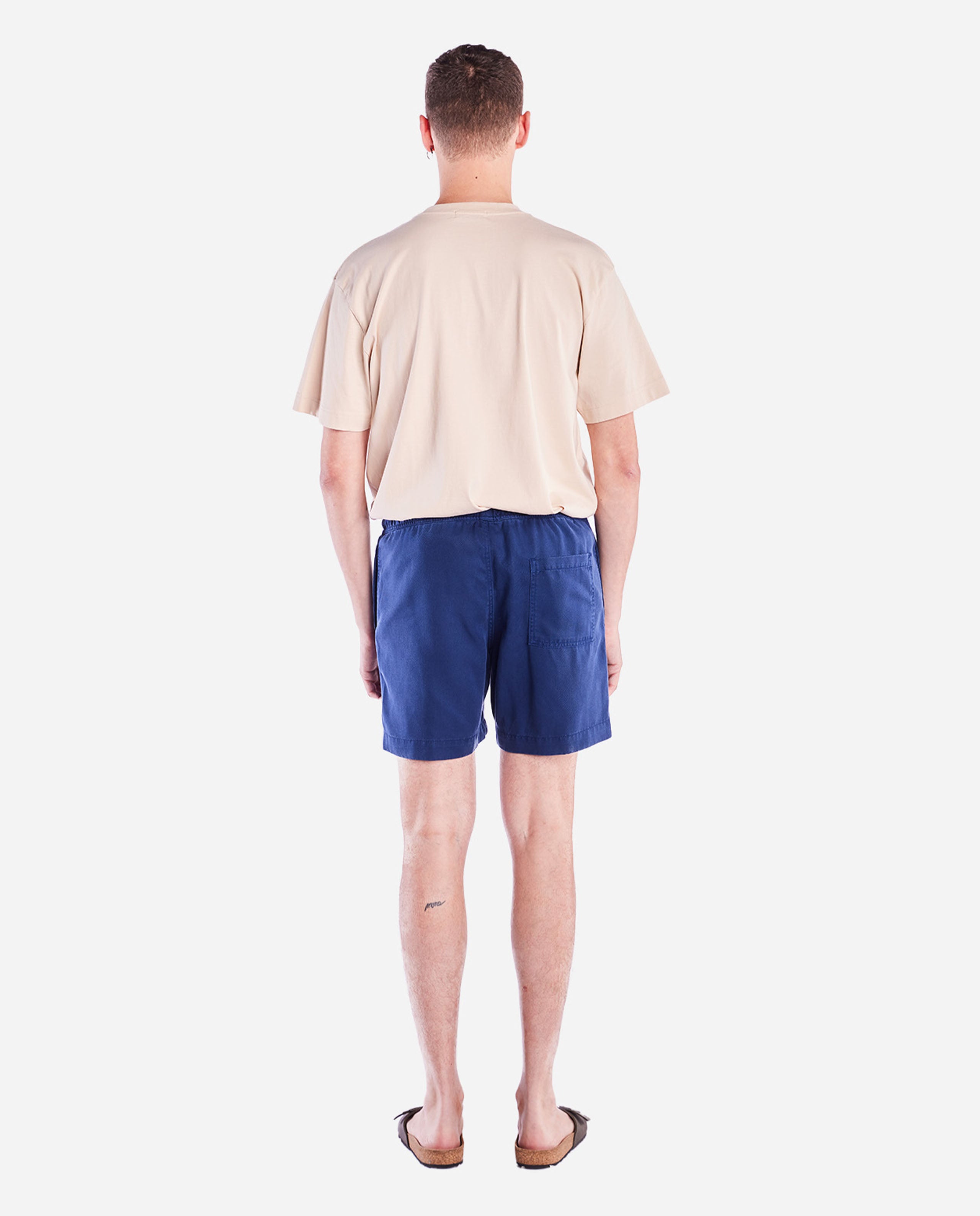 marché commun short en tencel bleu outremer olow