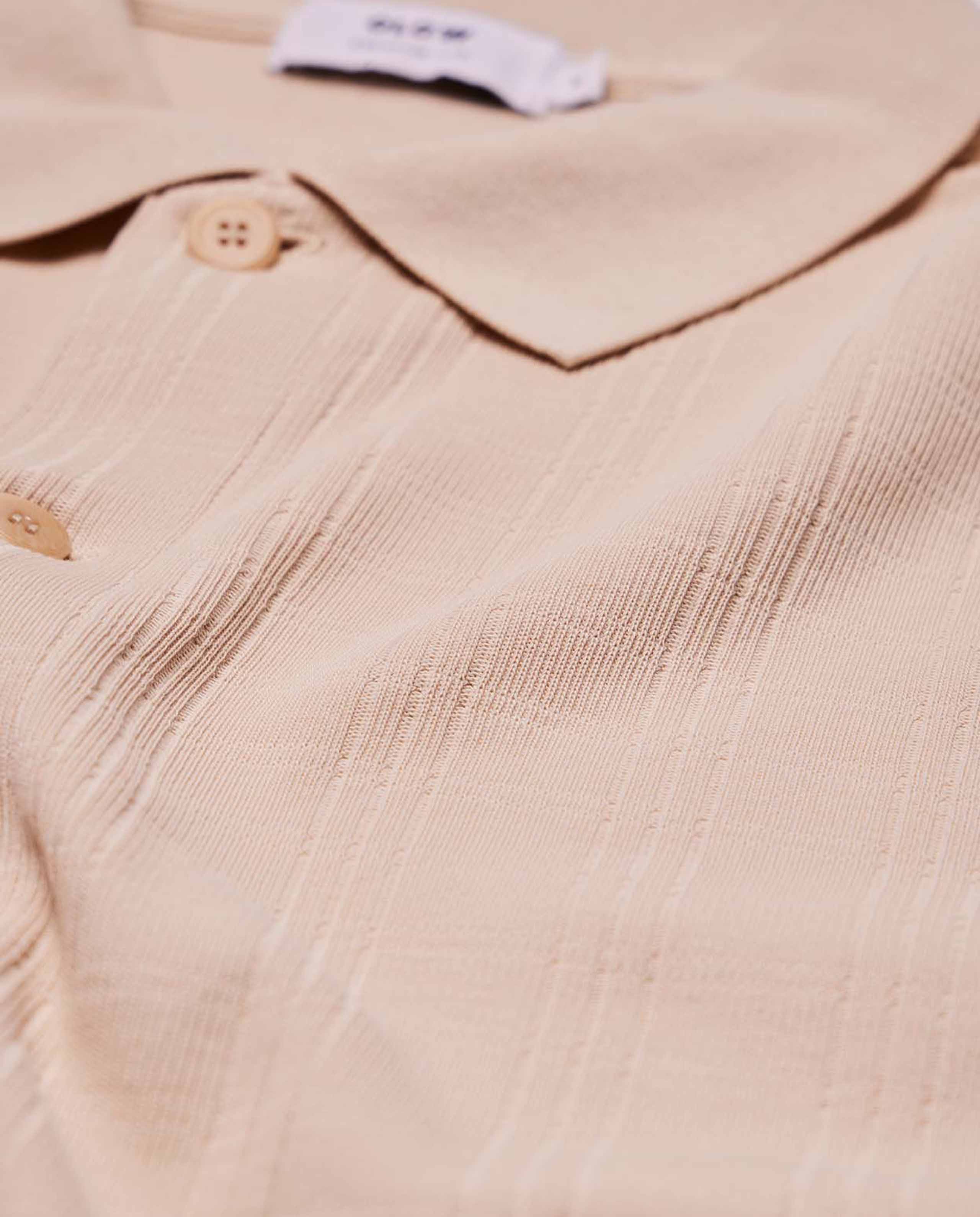 marché commun polo en coton bio cotele beige olow