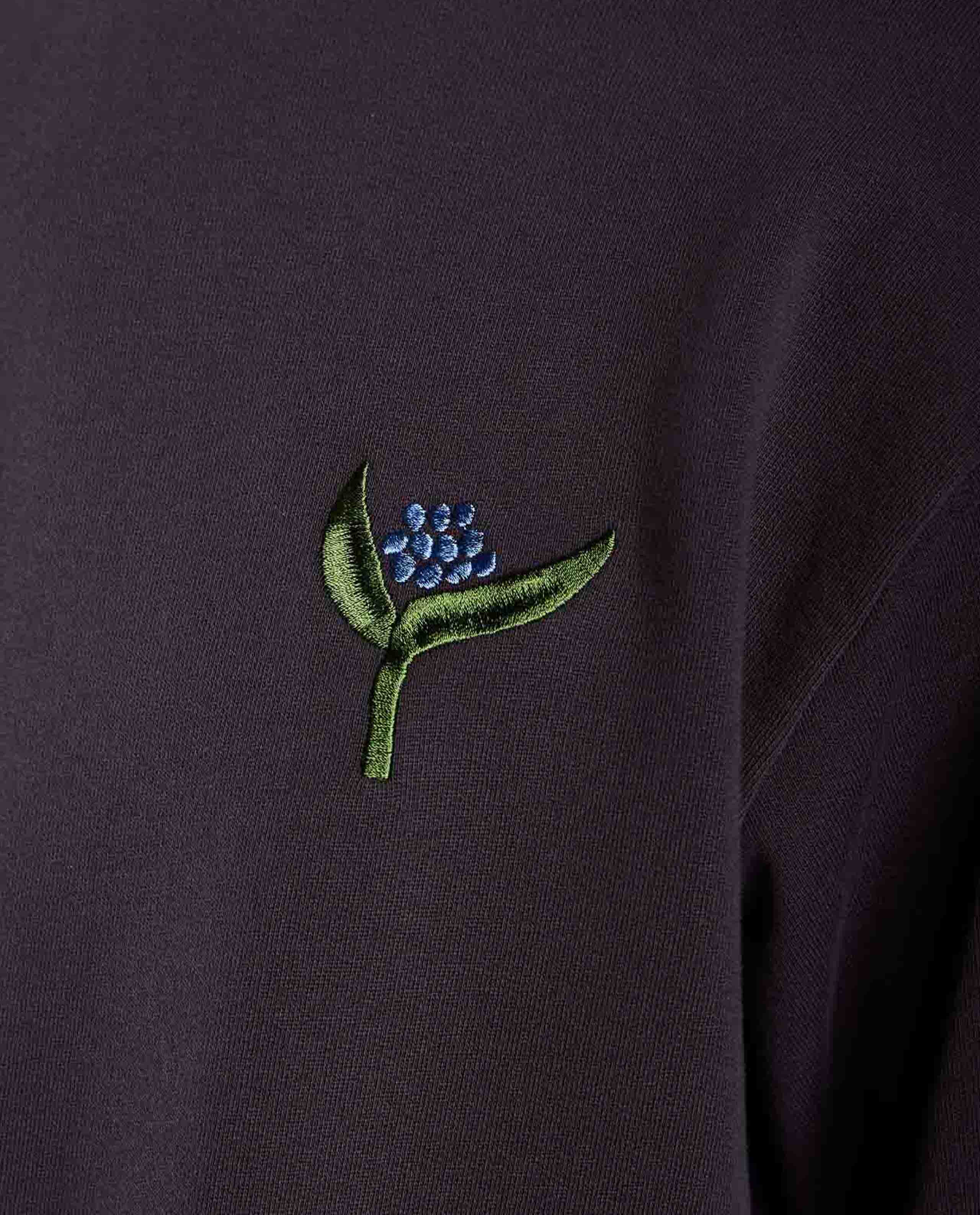 marché commun sweatshirt imprimé en coton bio noir olow