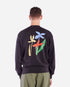 marché commun sweatshirt imprimé en coton bio noir olow
