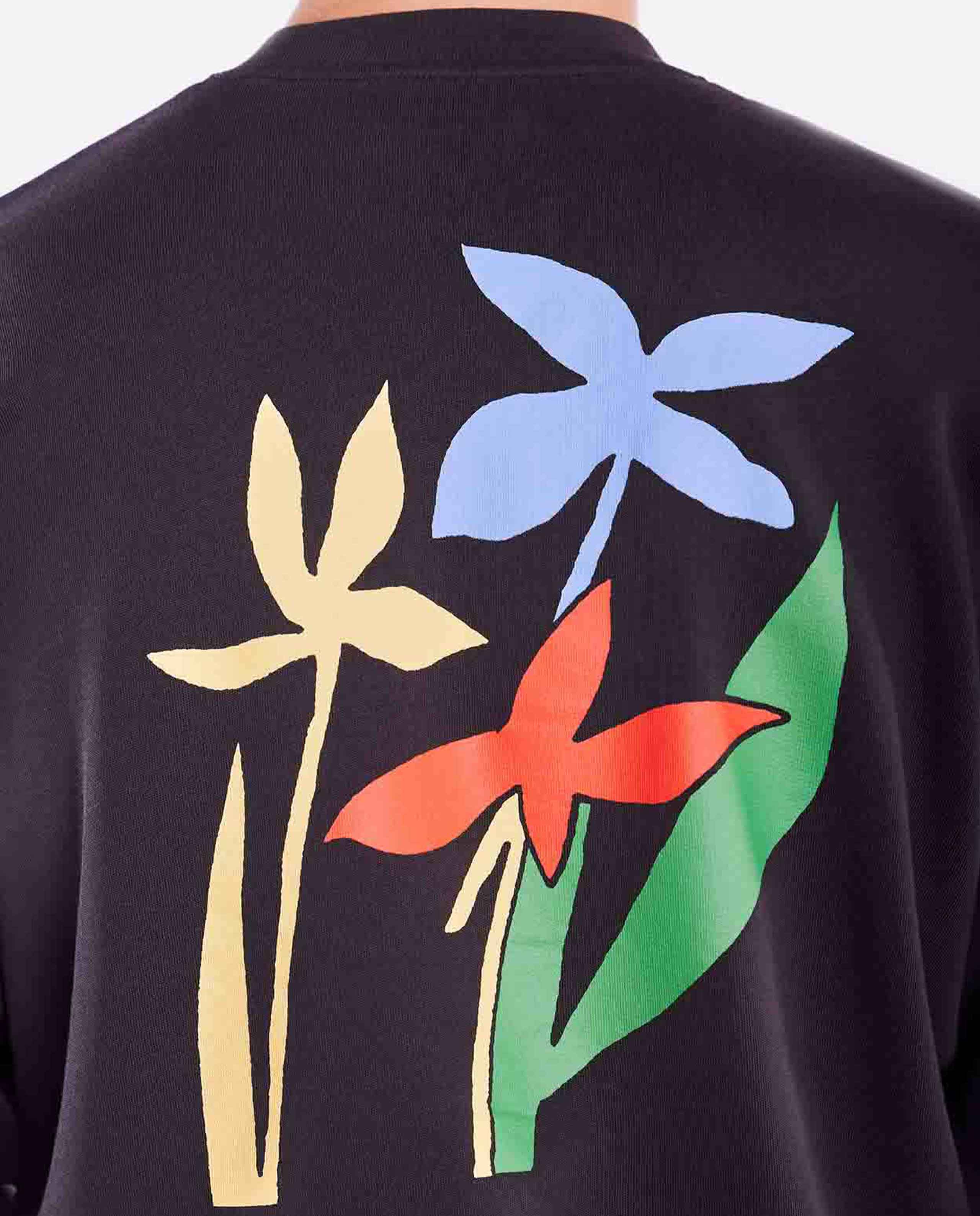 marché commun sweatshirt imprimé en coton bio noir olow