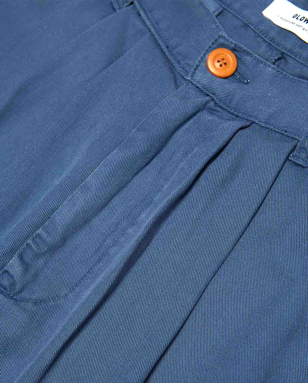 Marché Commun pantalon à pinces en tencel bleu cobalt olow