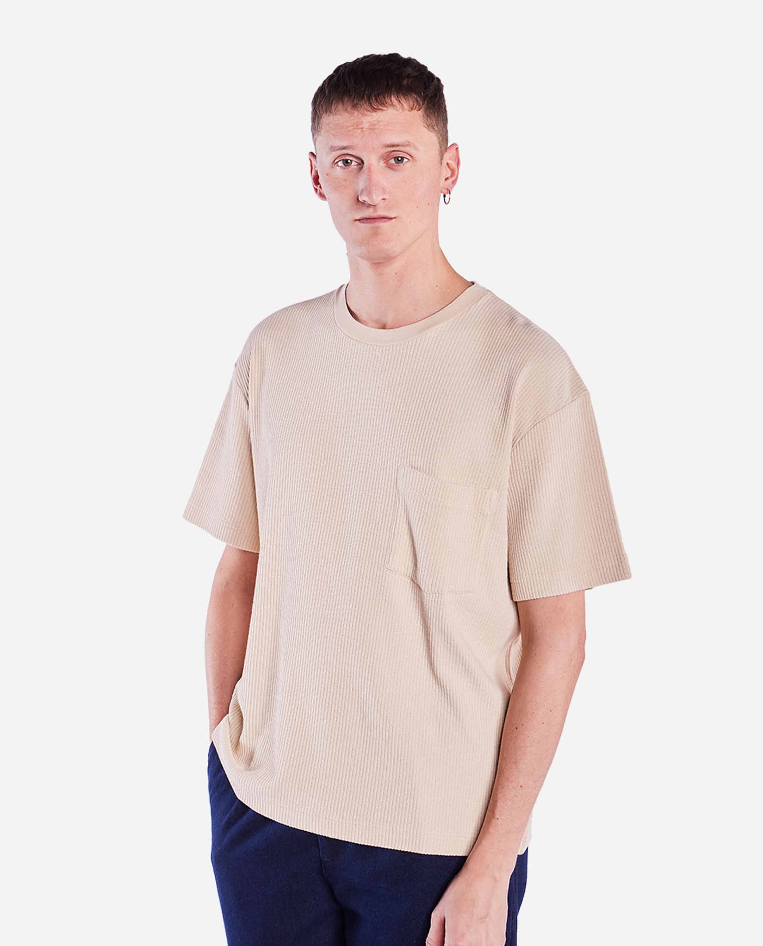 marché commun tshirt loose cotele creme olow