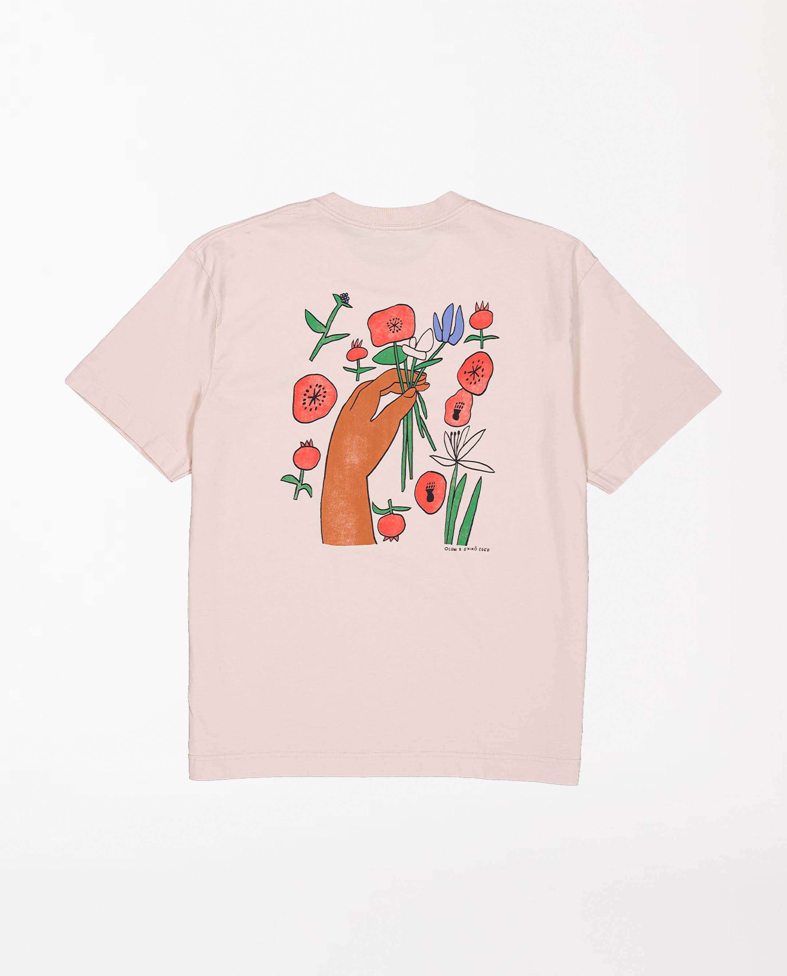 marché commun tshirt imprimé en coton bio creme olow