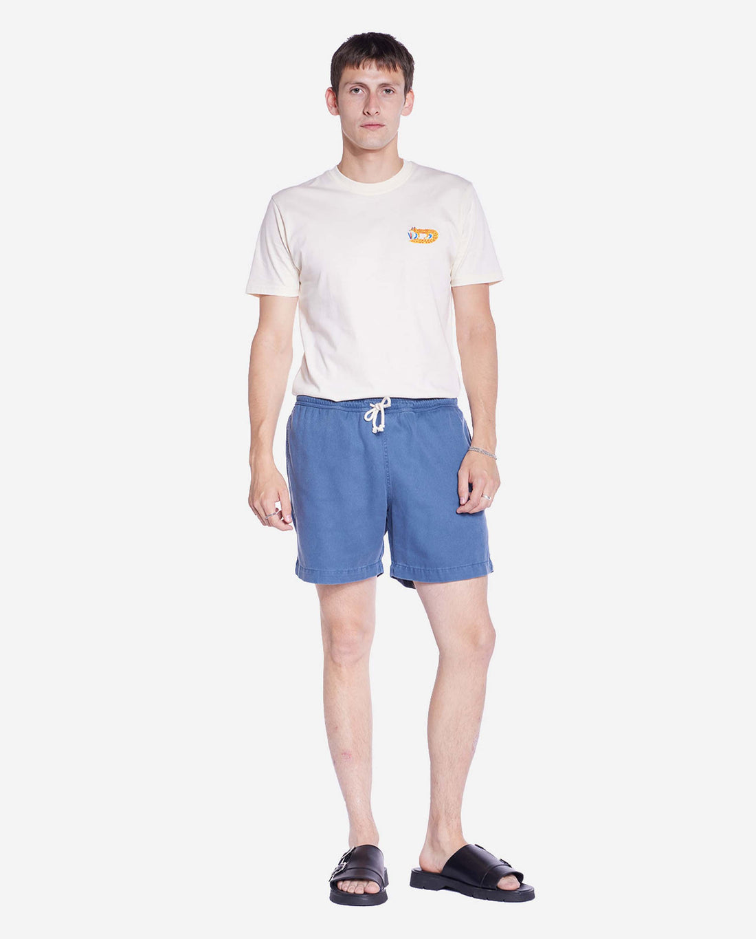 Marché Commun Short en Tencel Bleu Cobalt Olow