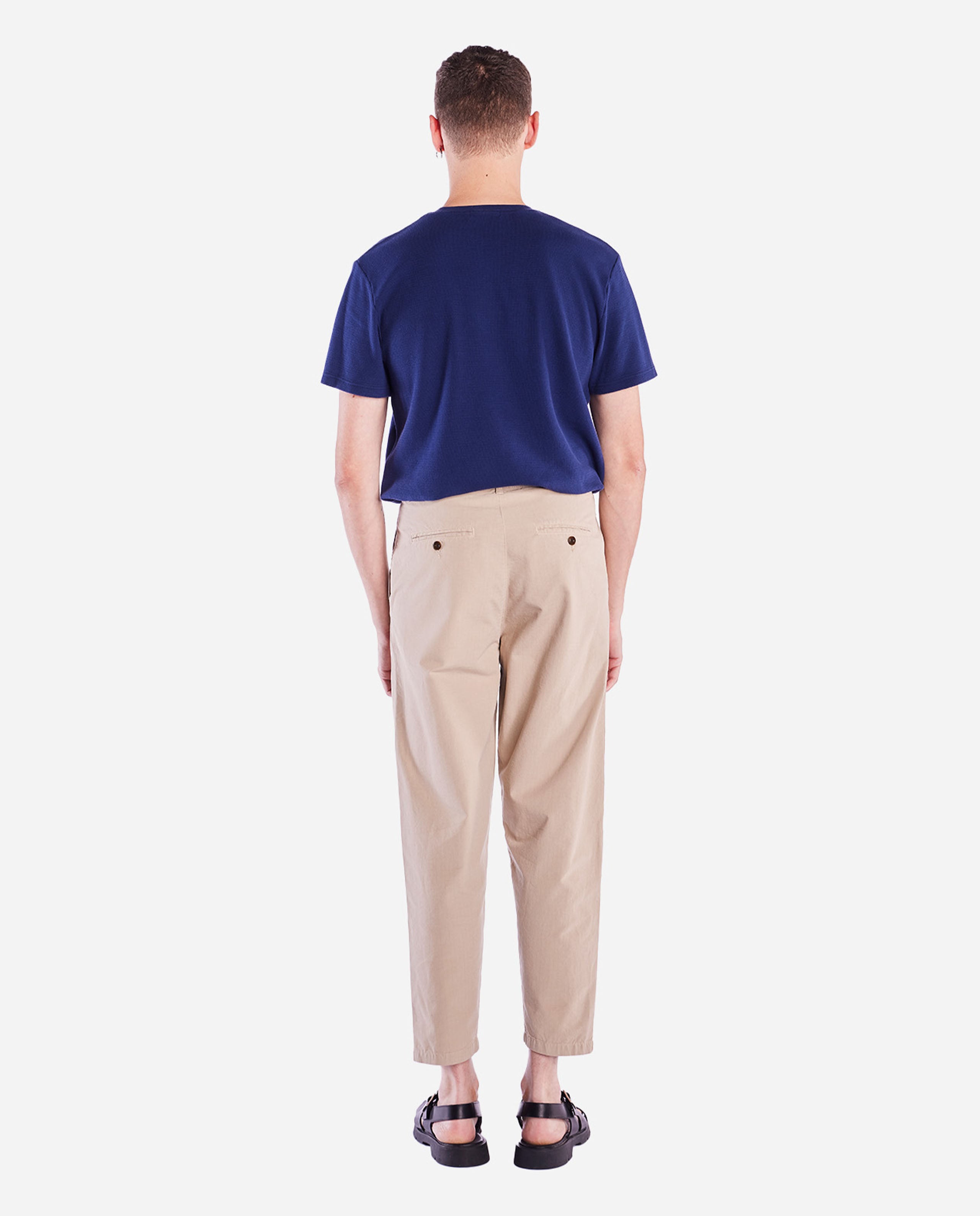 marché commun pantalon à pinces en coton bio beige olow