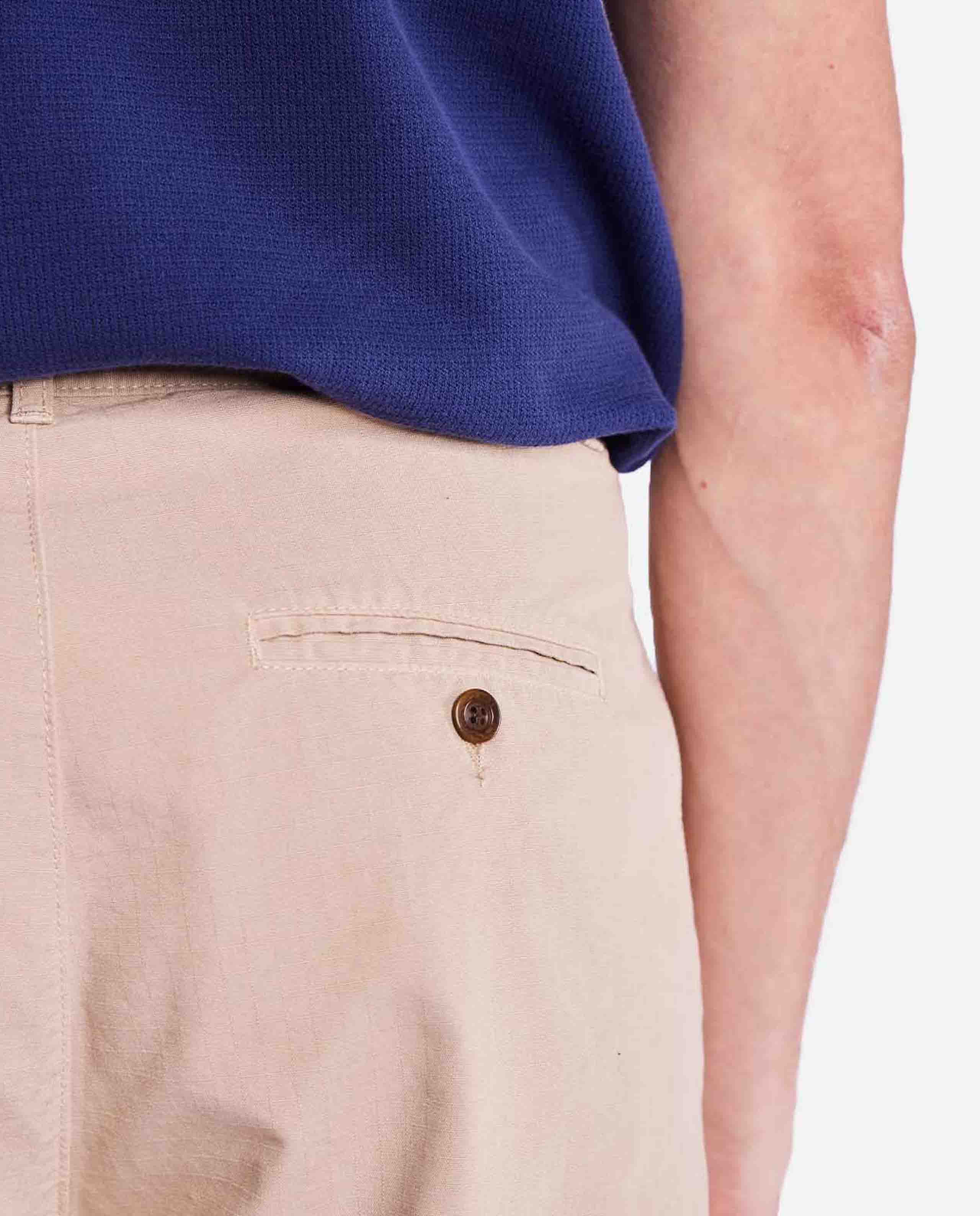 marché commun pantalon à pinces en coton bio beige olow