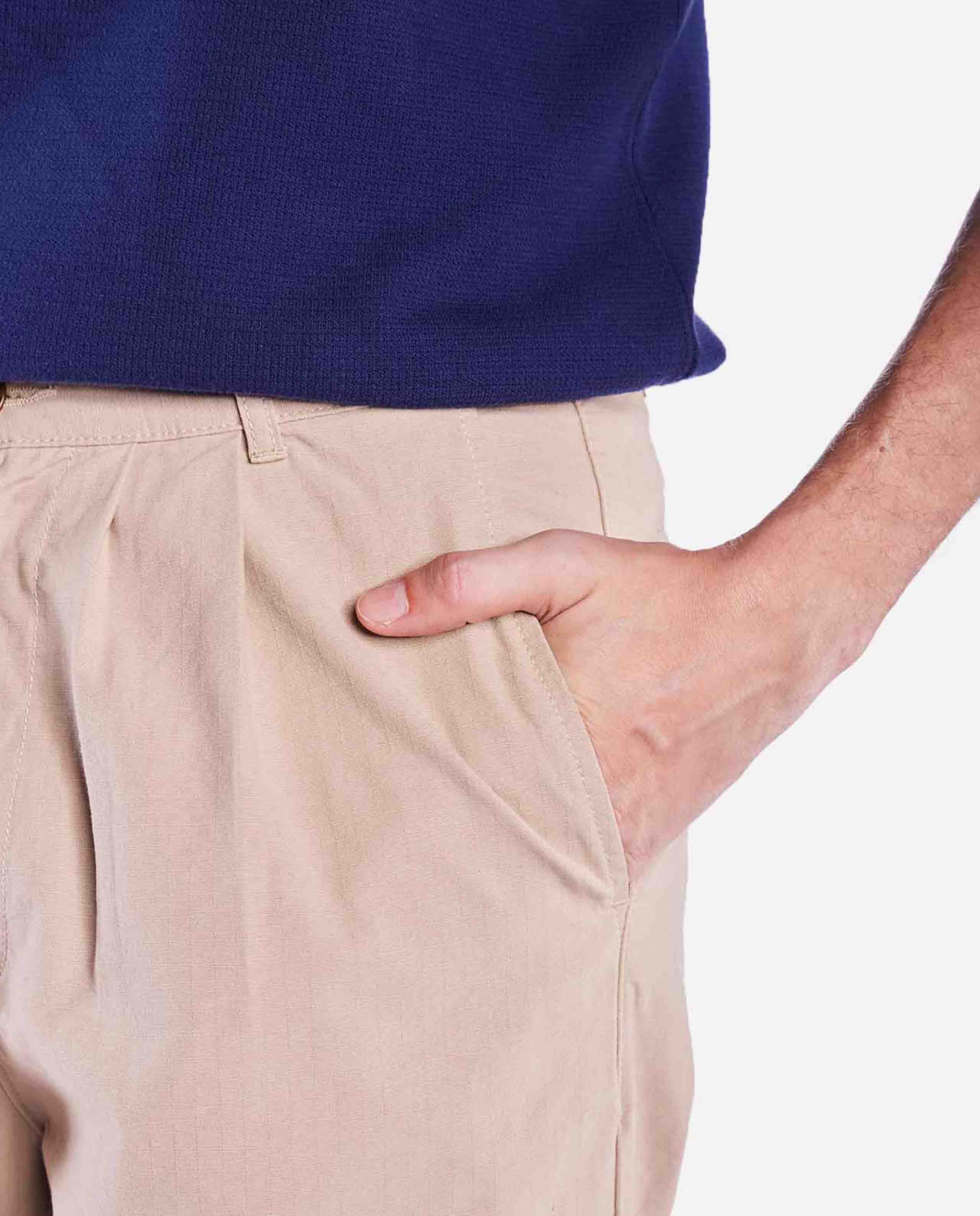 marché commun pantalon à pinces en coton bio beige olow