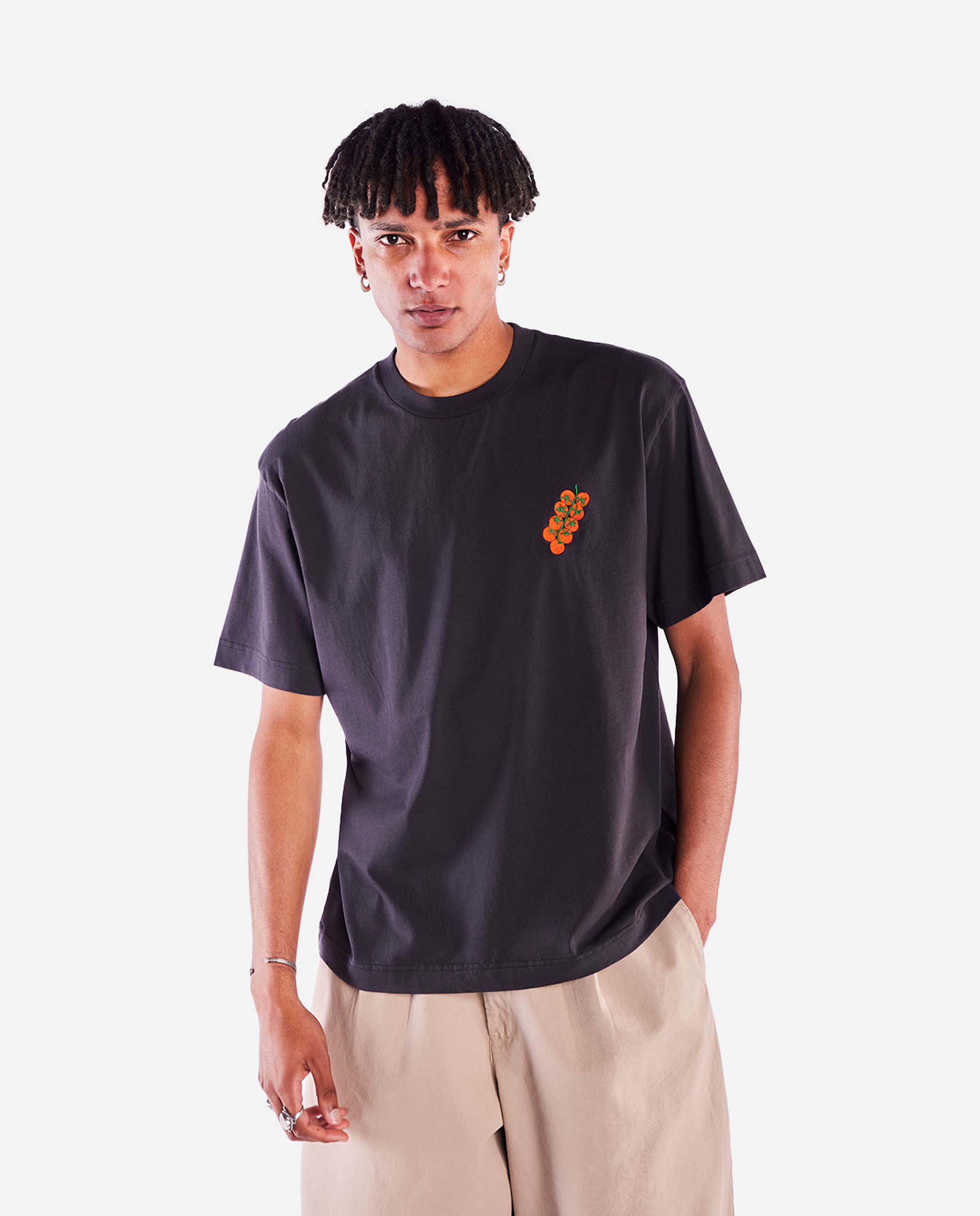 marché commun tshirt imprimé en coton bio noir olow