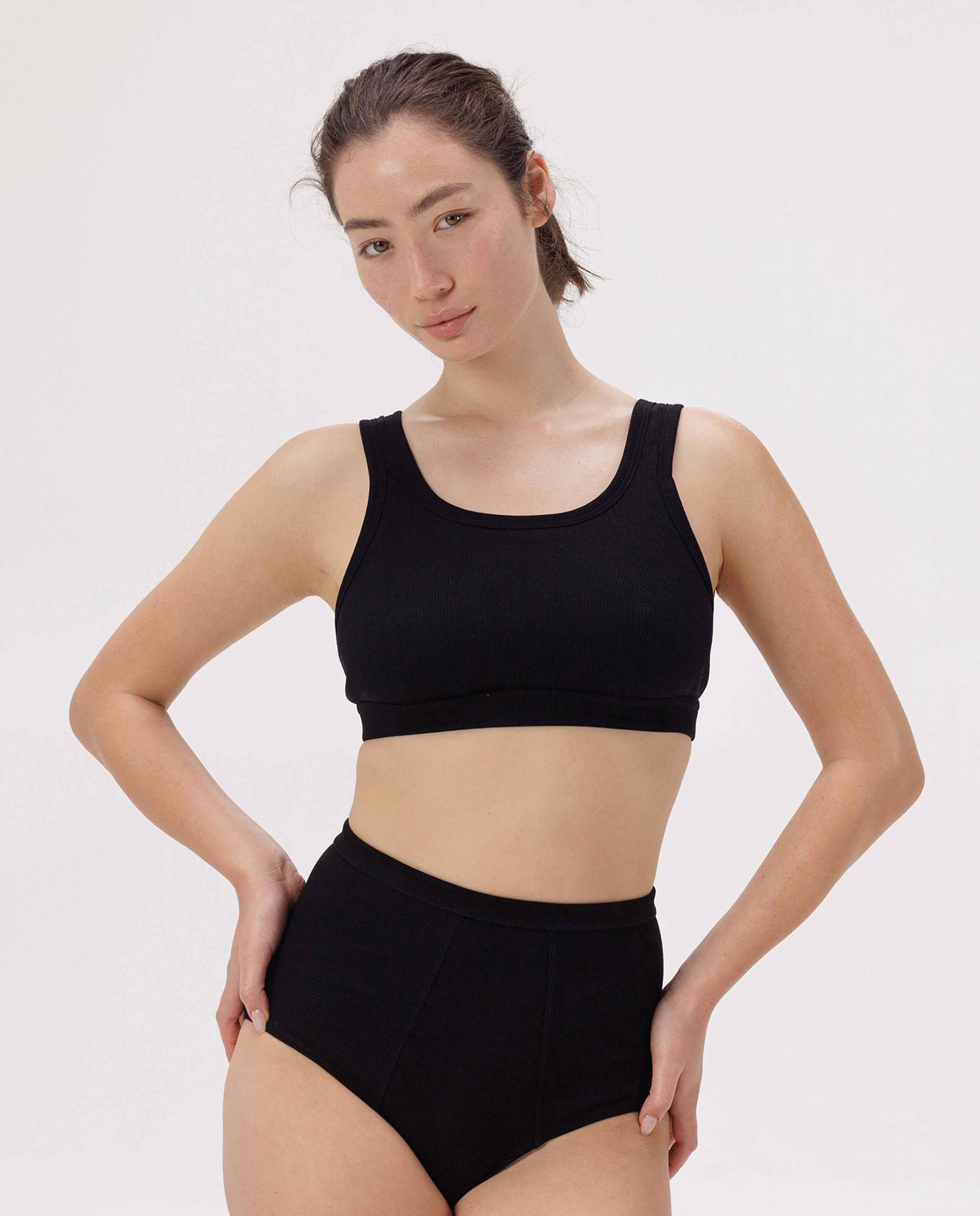 Marché Commun Organic Basics Culotte Taille Très Haute Noire