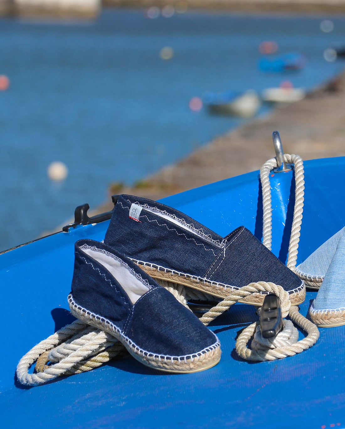 Espadrilles en jean upcyclé