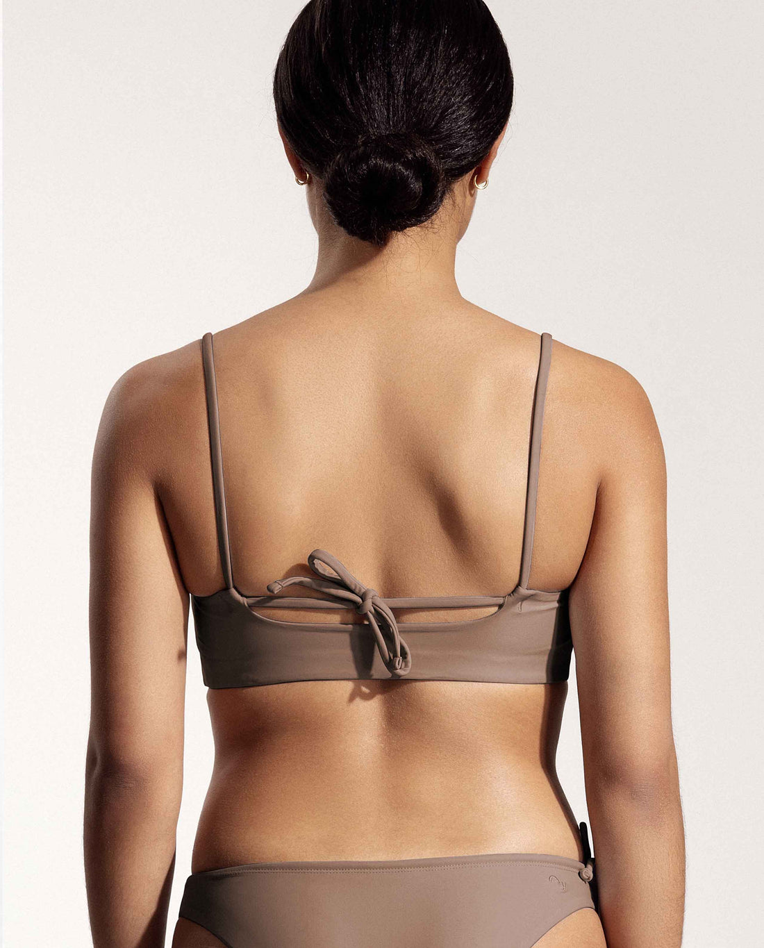 marché commun haut de maillot bandeau avec bretelles taupe oy surf