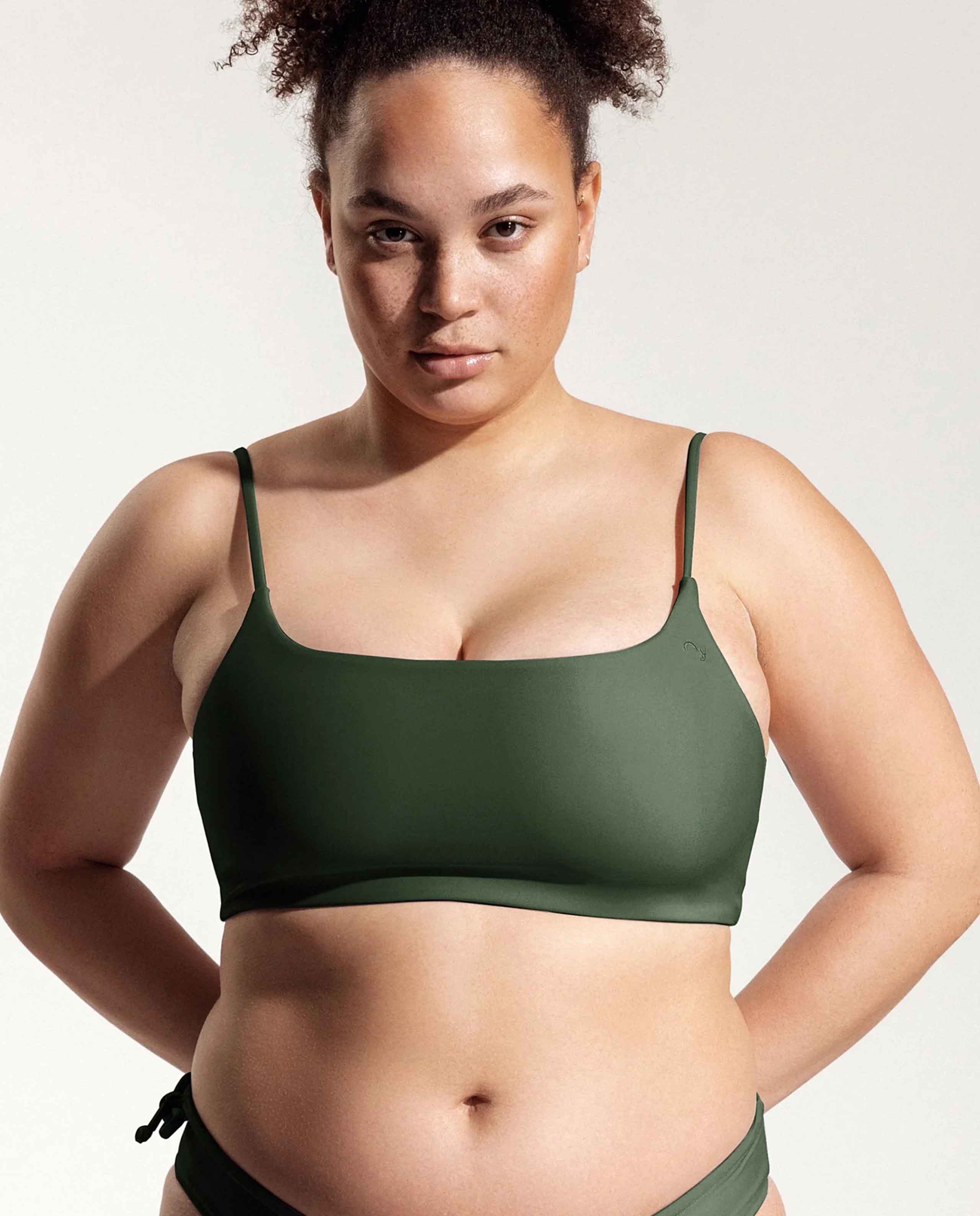 marche commun haut de maillot bandeau bretelles vert fonce oy surf