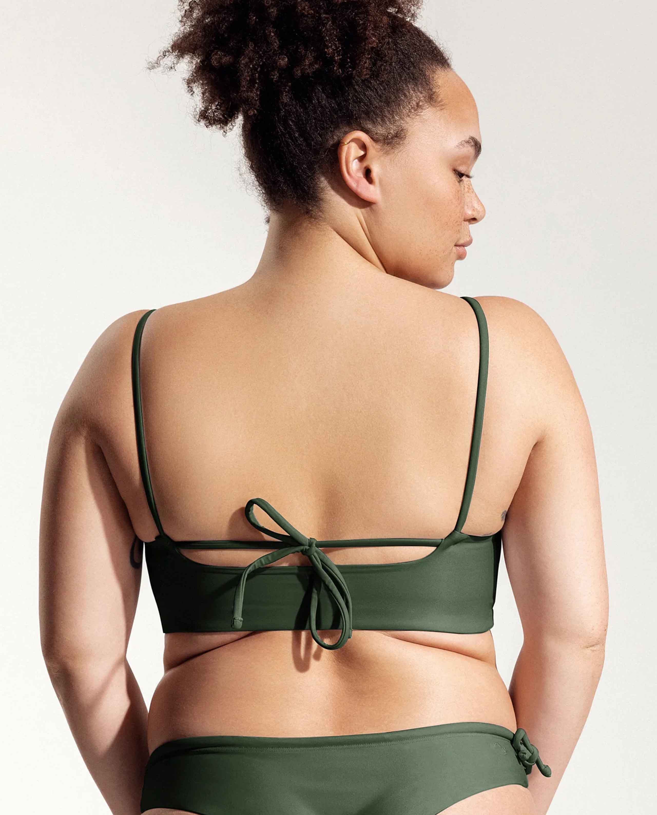 marche commun haut de maillot bandeau bretelles vert fonce oy surf
