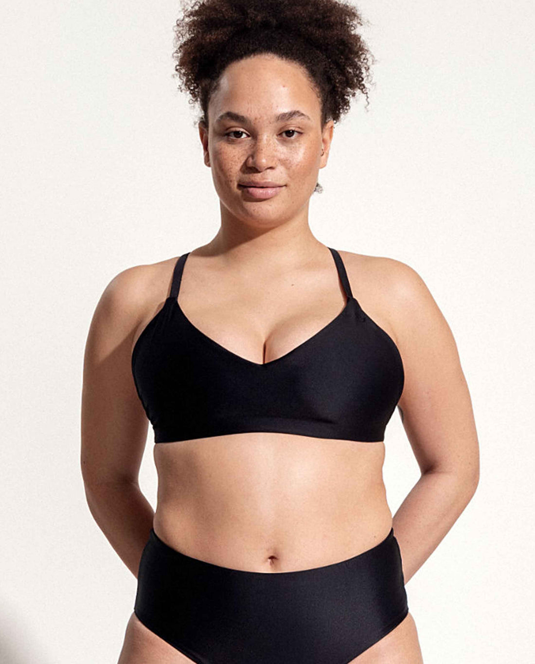 marché commun oy surf haut de maillot bustier recyclé noir