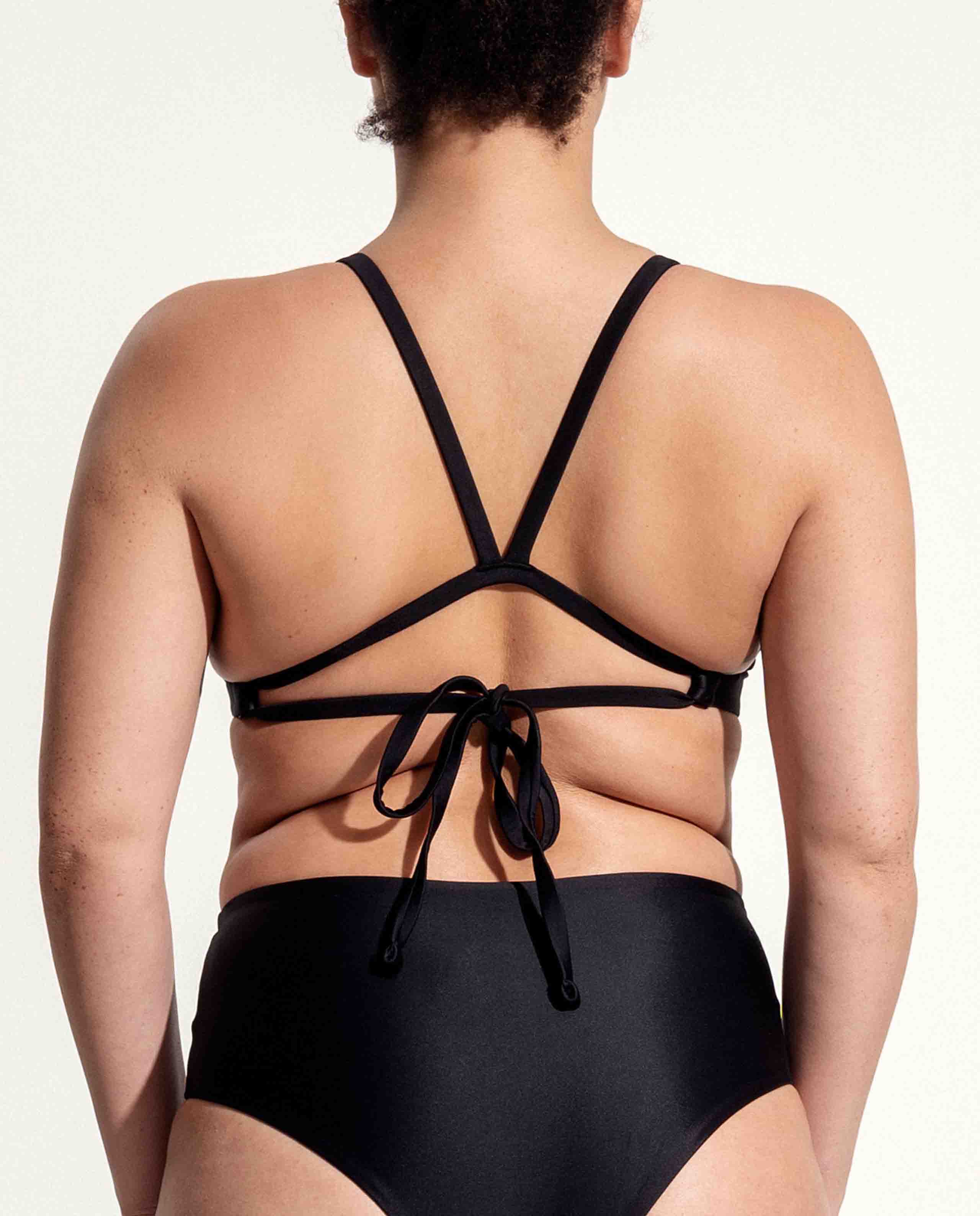 marché commun oy surf haut de maillot bustier recyclé noir