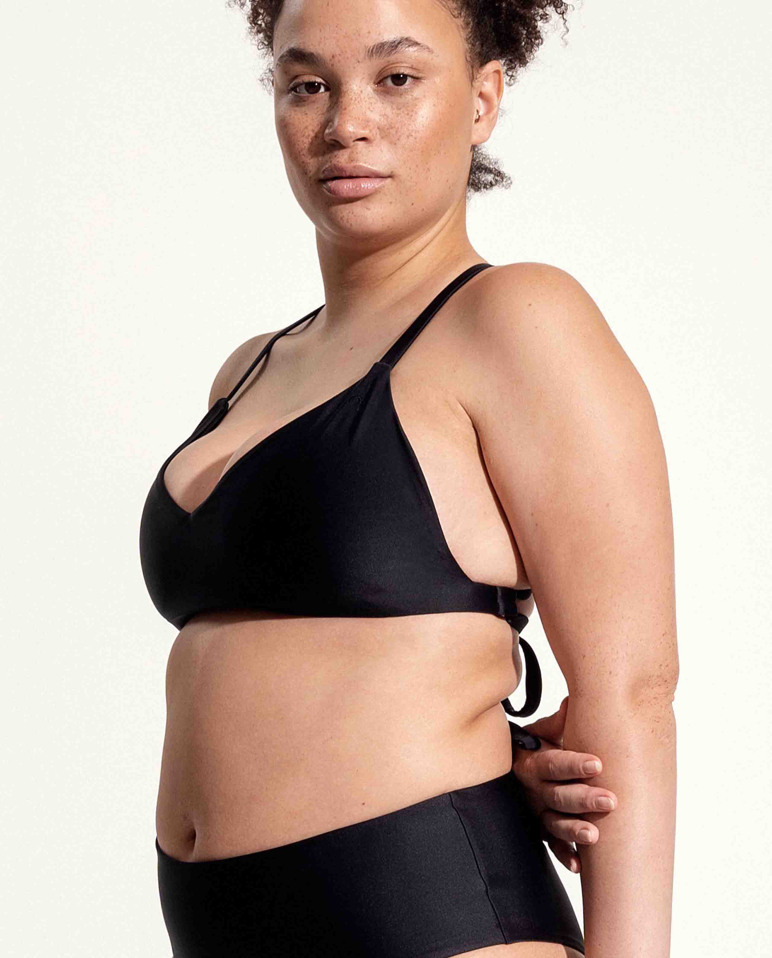 marché commun oy surf haut de maillot bustier recyclé noir