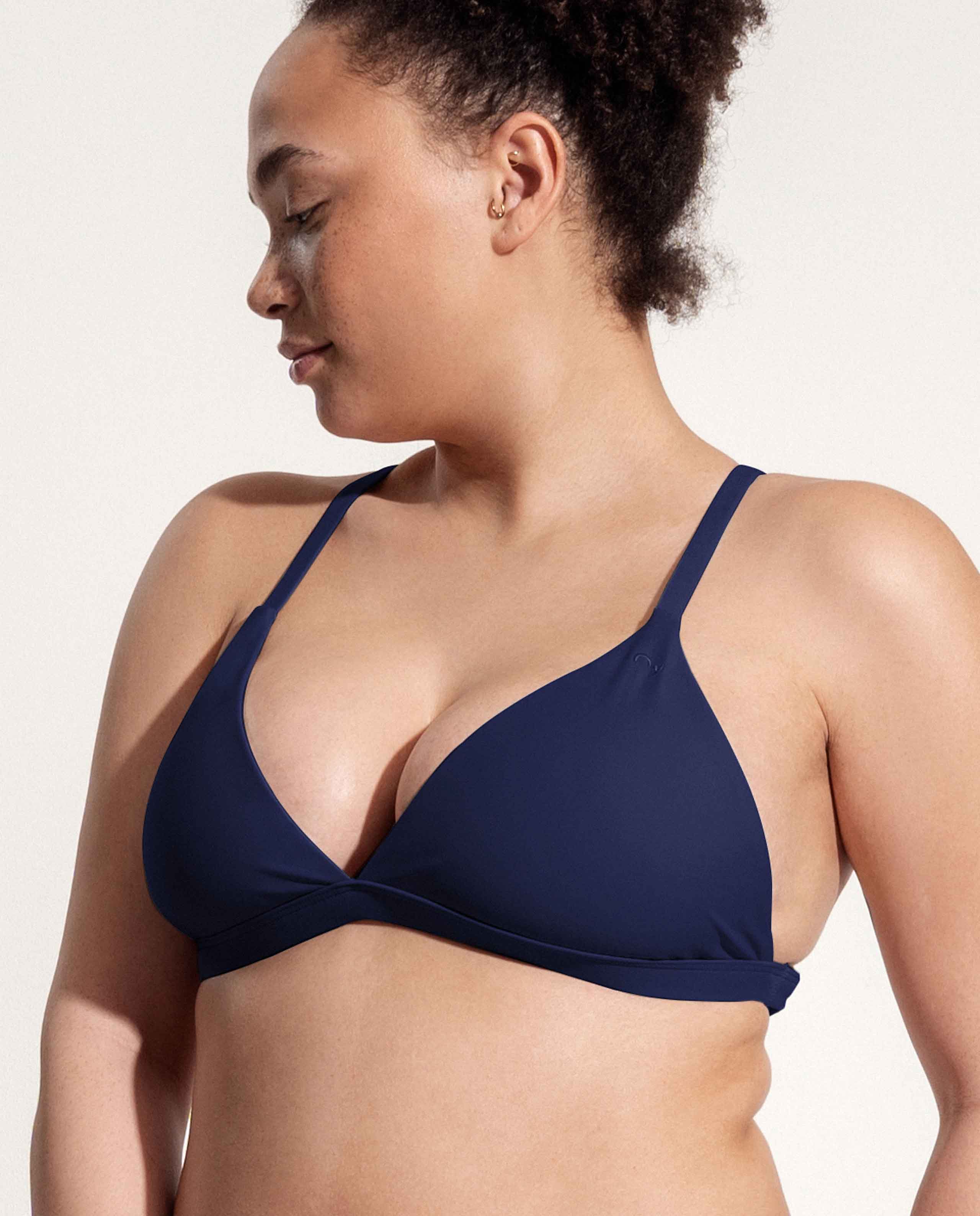 marché commun oy surf maillot de bain femme recyclé triangle bleu marine