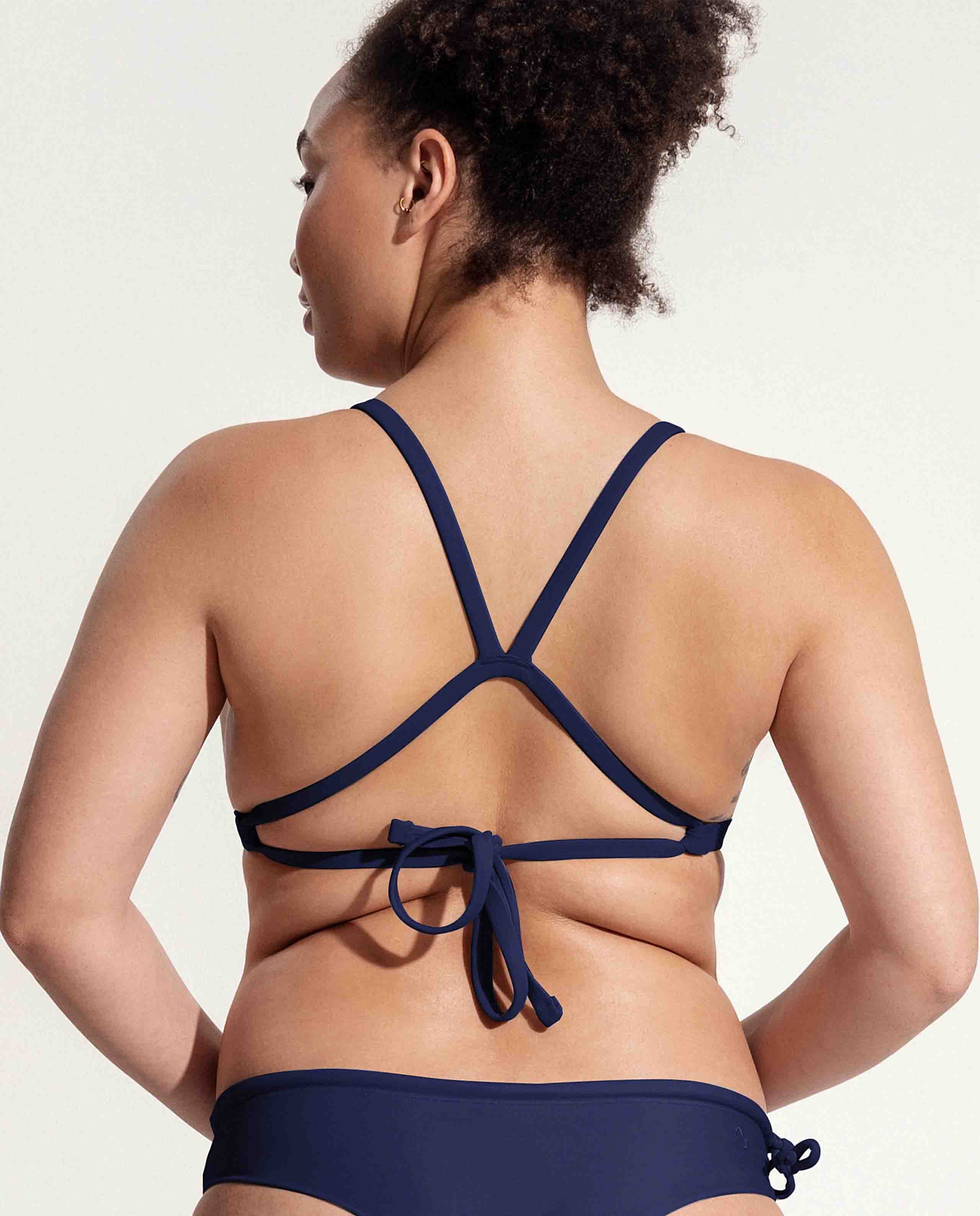 marché commun oy surf maillot de bain femme recyclé triangle bleu marine