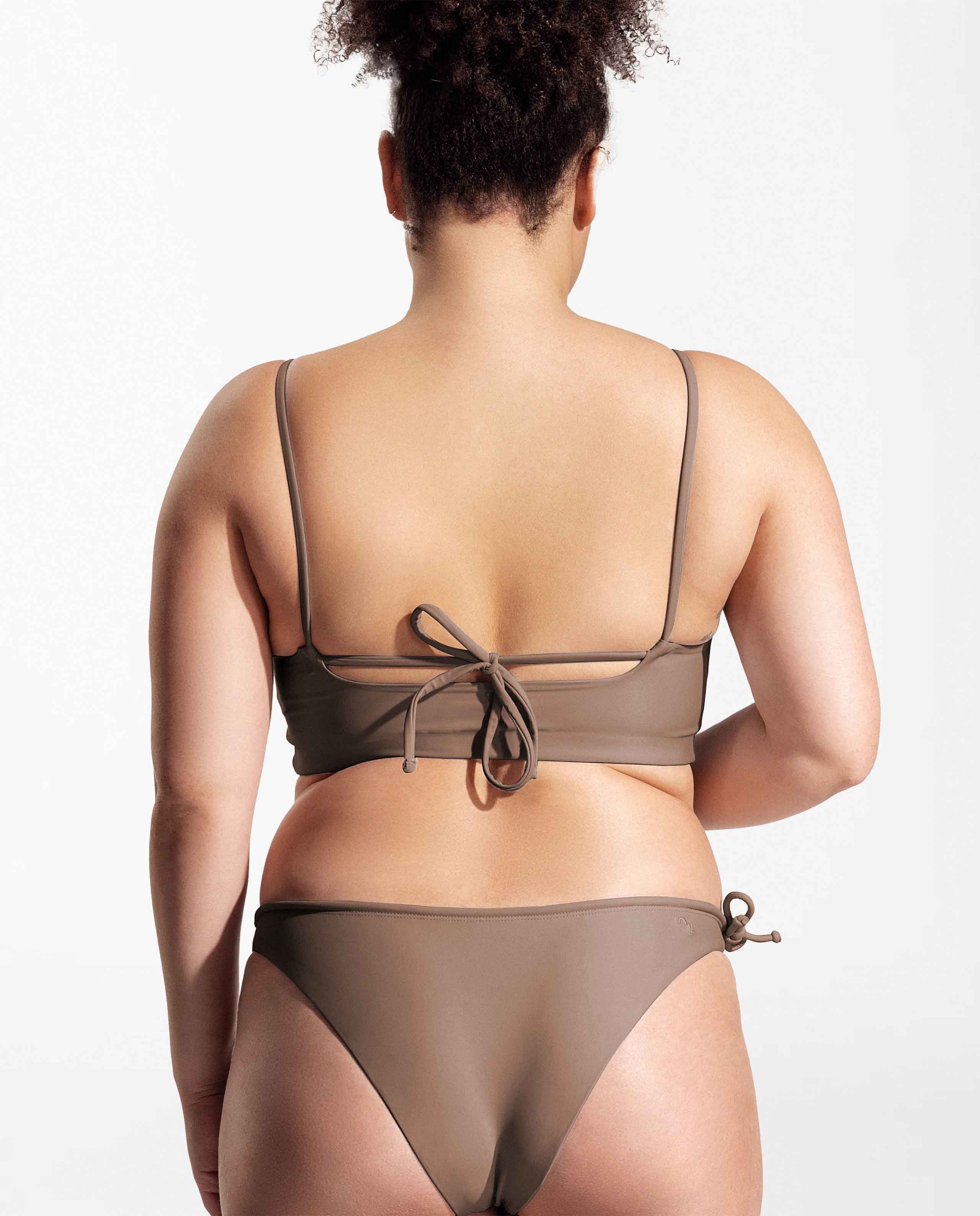 marché commun bas de maillot noué taupe oy surf