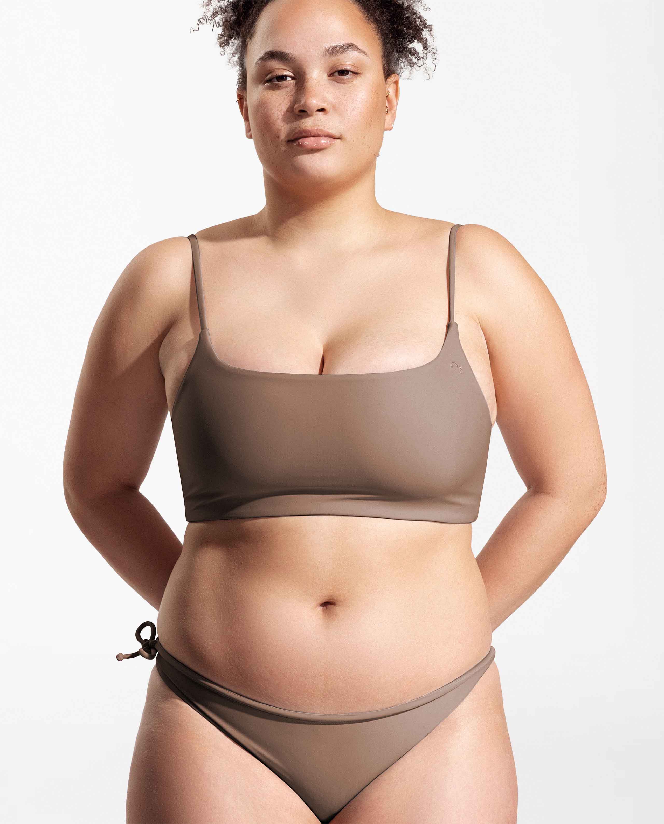 marché commun bas de maillot noué taupe oy surf