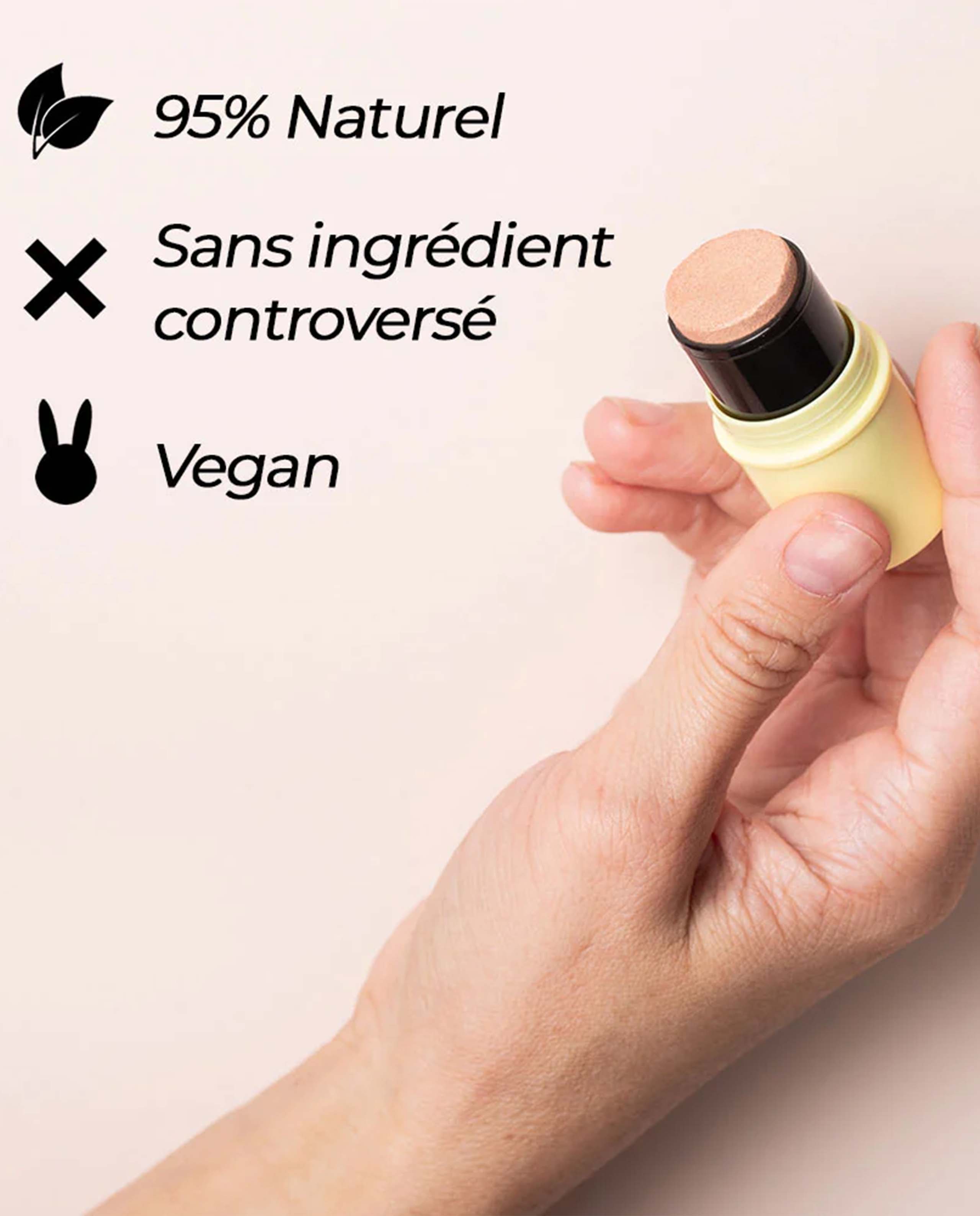 Marché Commun highlighter naturel doré en stick pomponne makeup