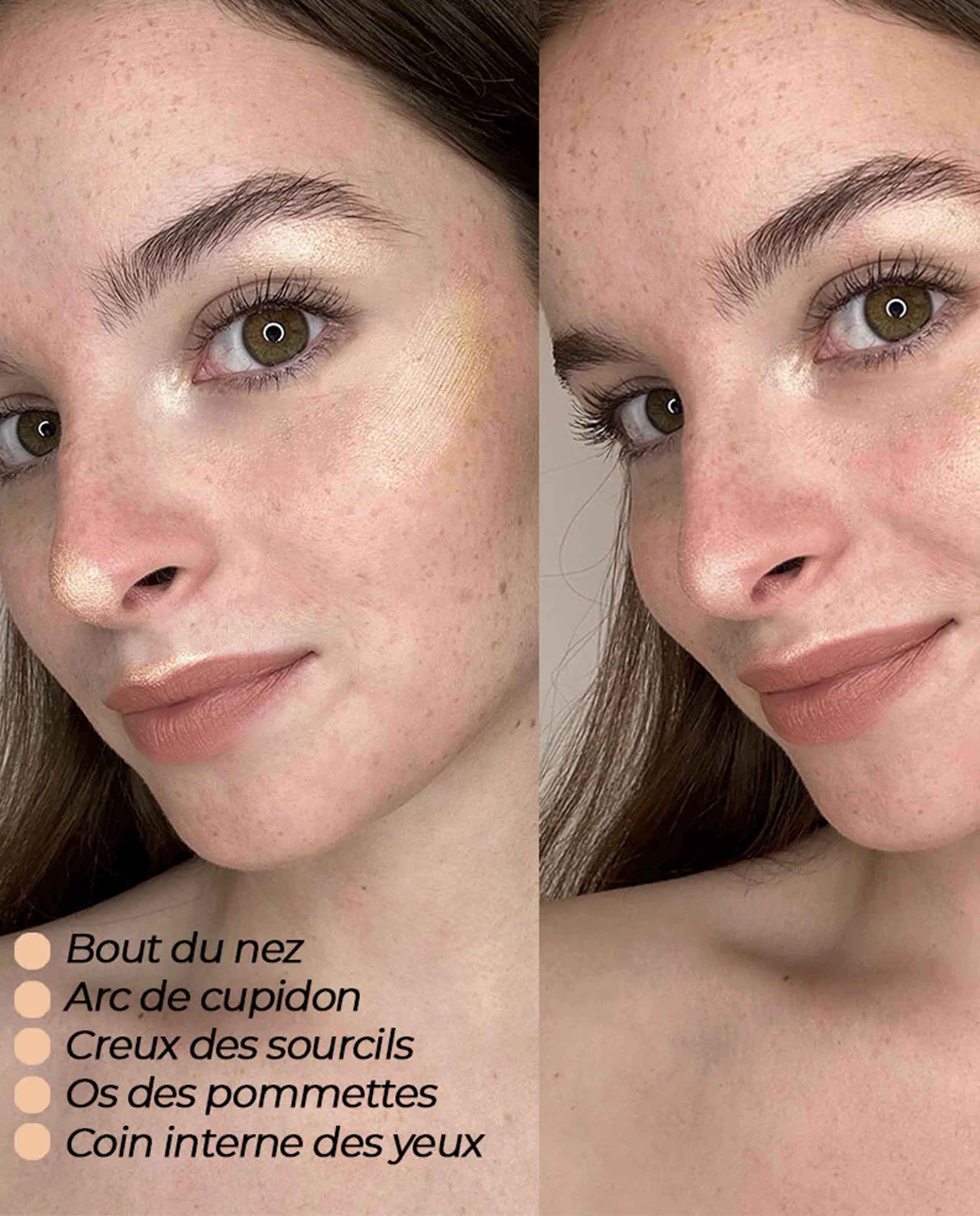Marché Commun highlighter naturel doré en stick pomponne makeup
