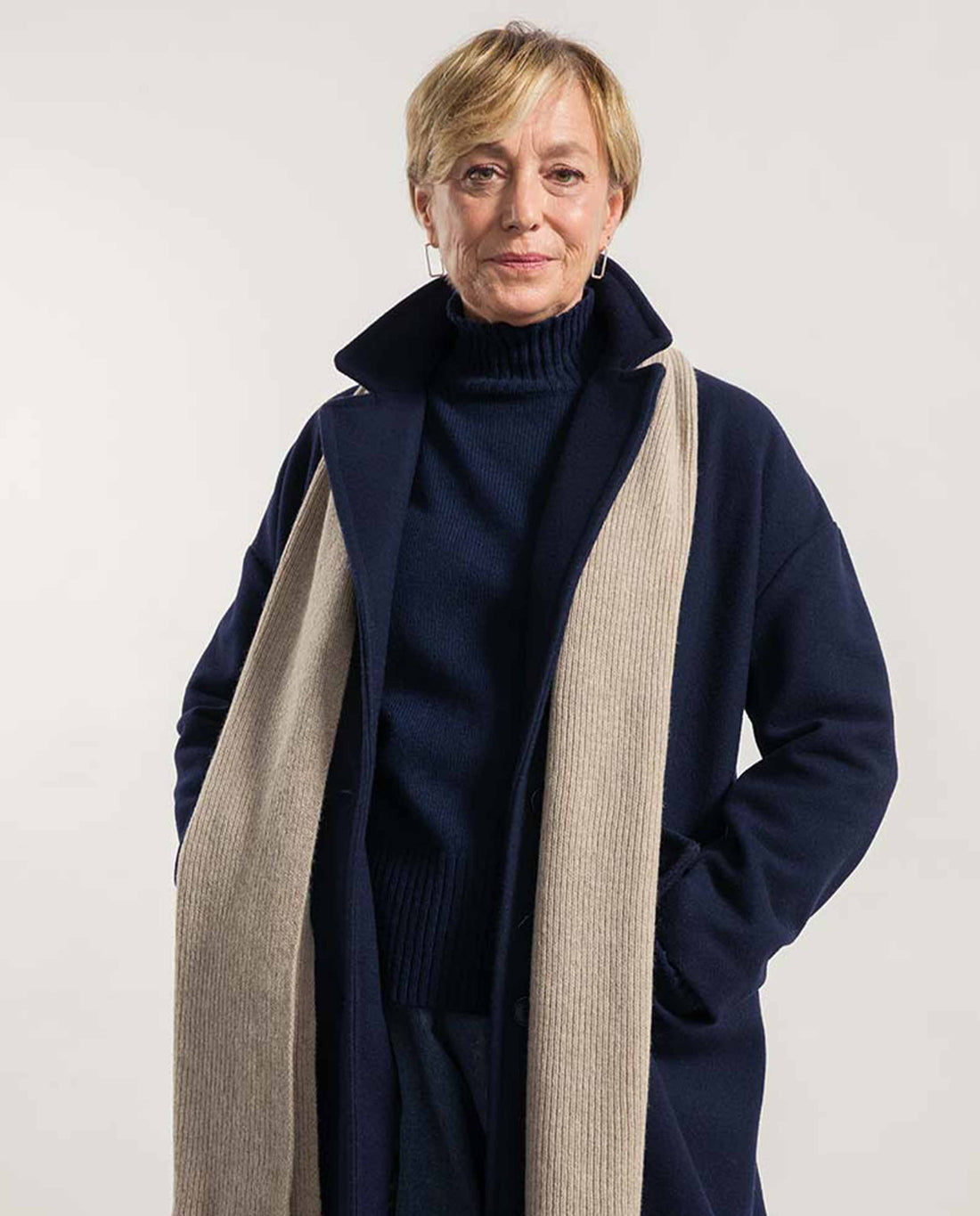 Écharpe en cachemire et laine recyclés