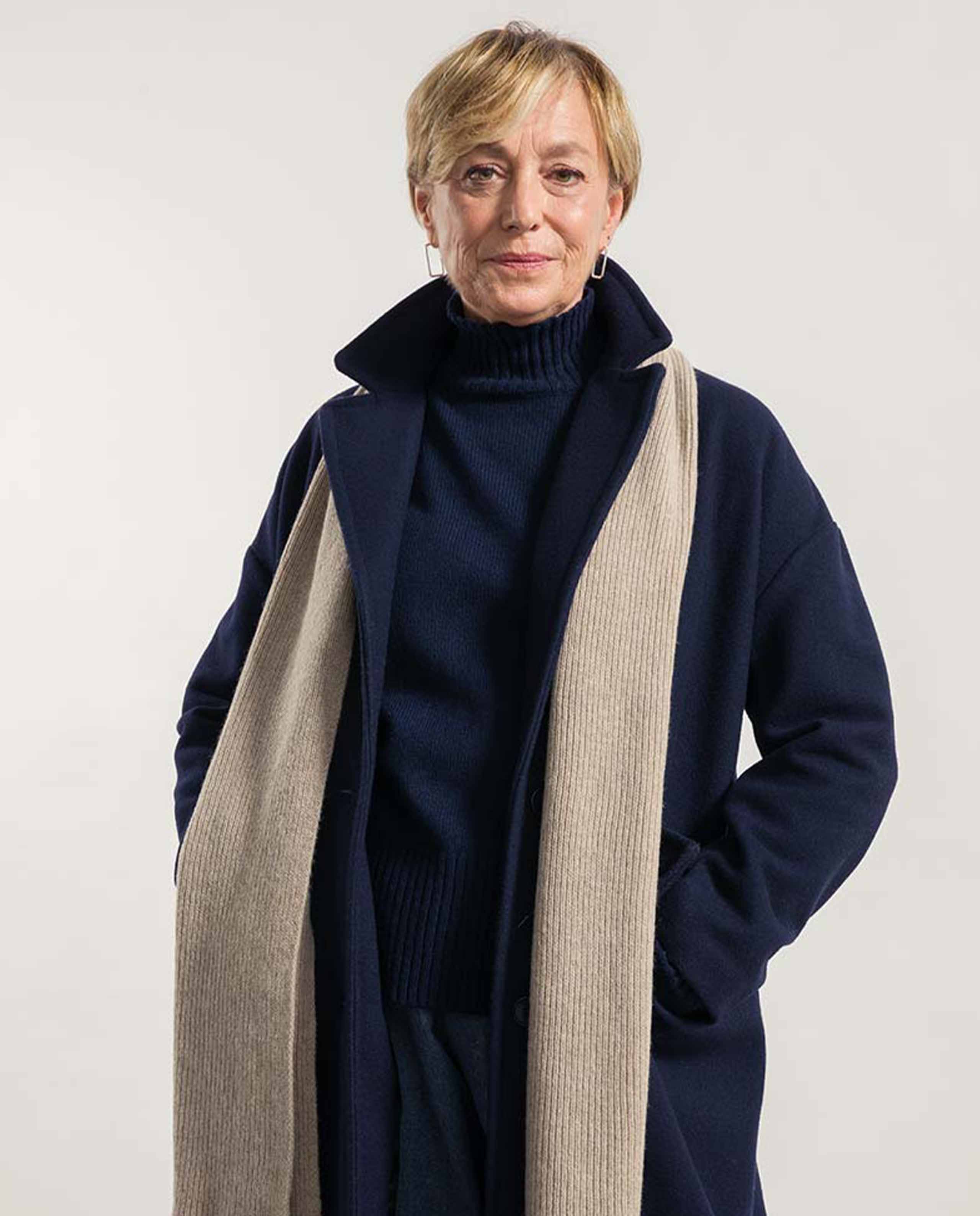 Écharpe en cachemire et laine recyclés