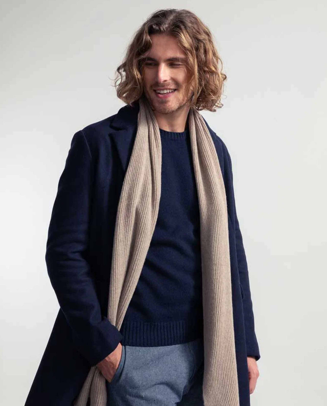 Écharpe en cachemire et laine recyclés